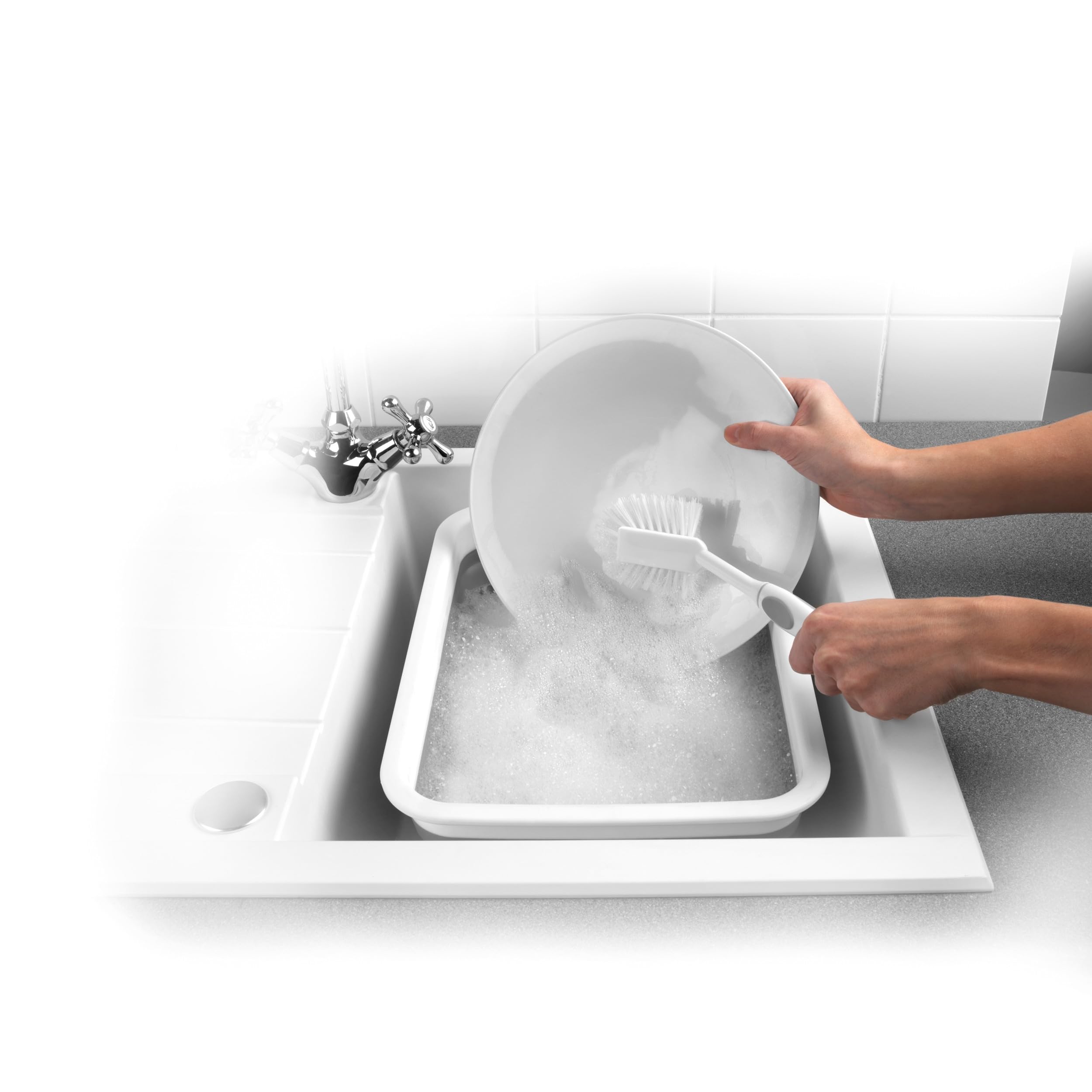 Beldray Collapsible Washing Up Bowl - Foldable Dish Basin for Camping, Kitchen Sink Use | Grey Plastic 3