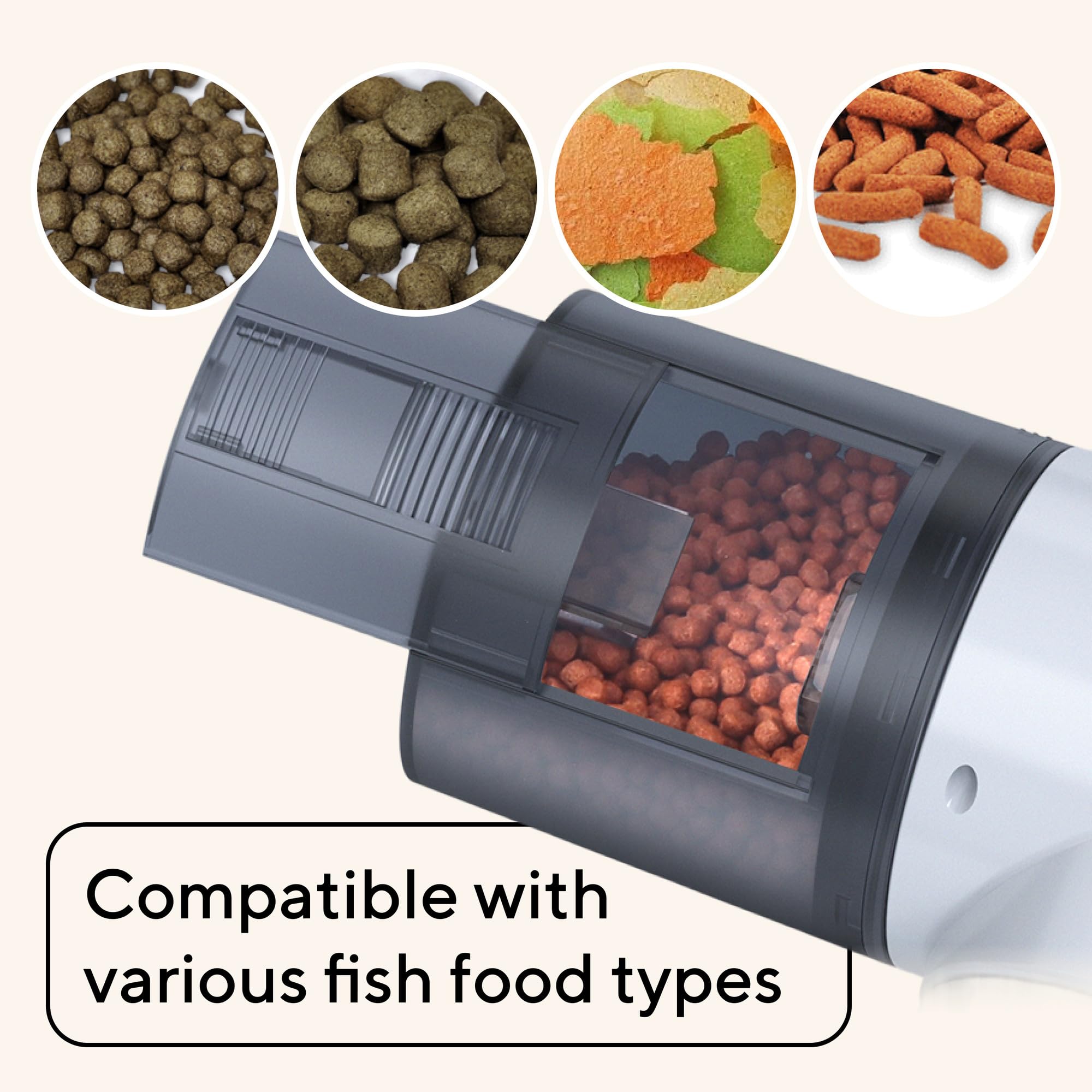 NOERDEN Splashy Automatic Fish Feeder - 200ml Capacity | Scheduled & Manual Feeding | ABS Plastic 3