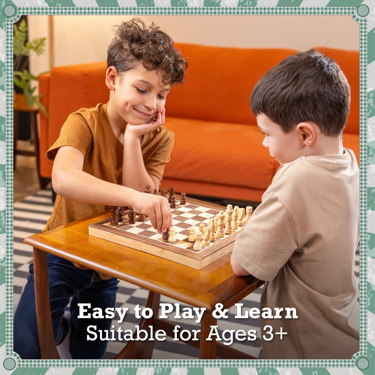 Toyrific Foldable Wooden Chess Travel Set - Classic Edition | Portable | 2 Players 4