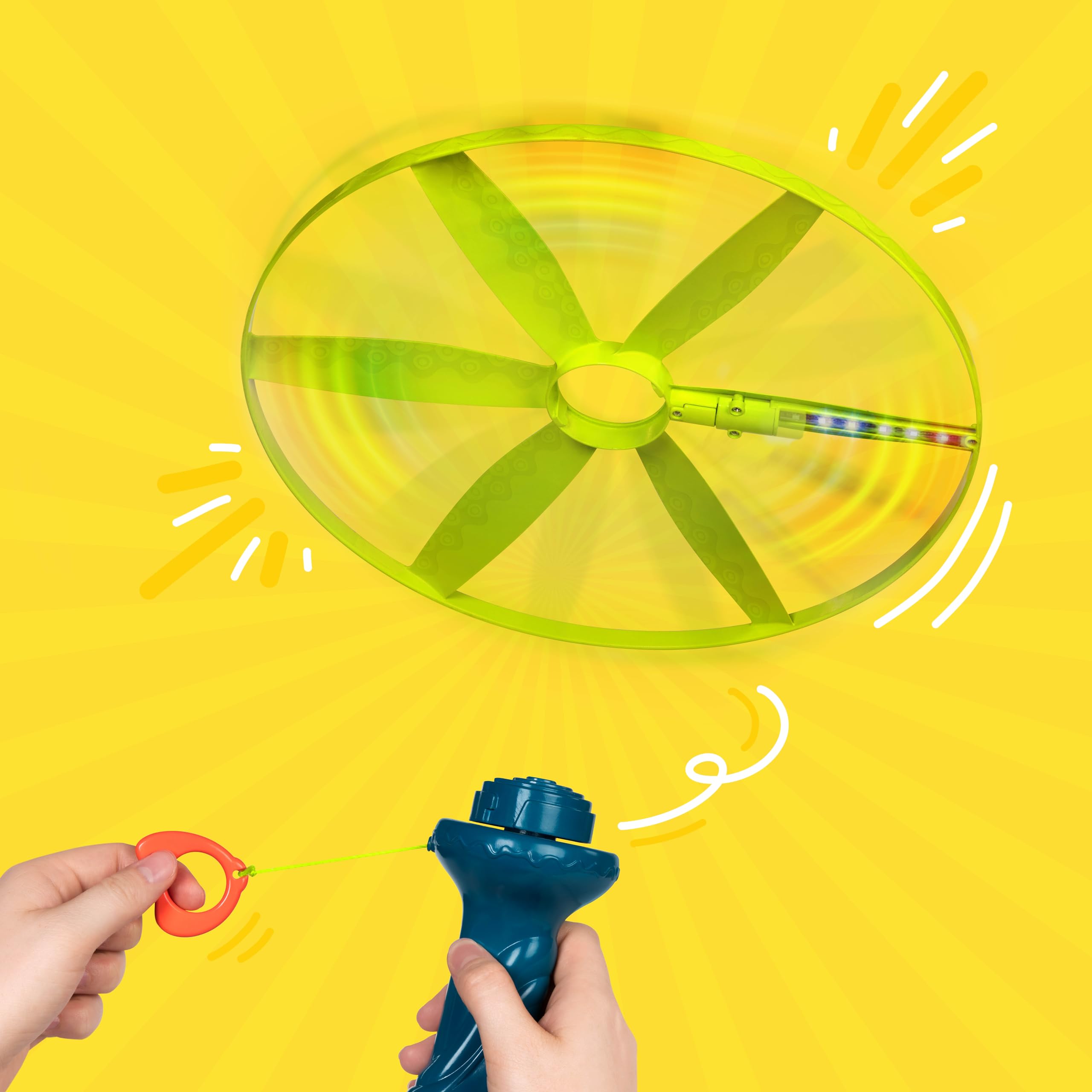 B. toys Disc-Oh Flyers Skyrocopter Boomerang - Light-Up Flying Disc Toy for Kids 5+ 8