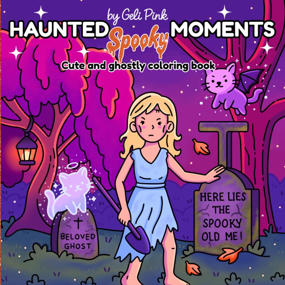 Geli Pink Haunted Spooky Moments - Fantasy & Sci-Fi Coloring Book for Adults | Paperback 1