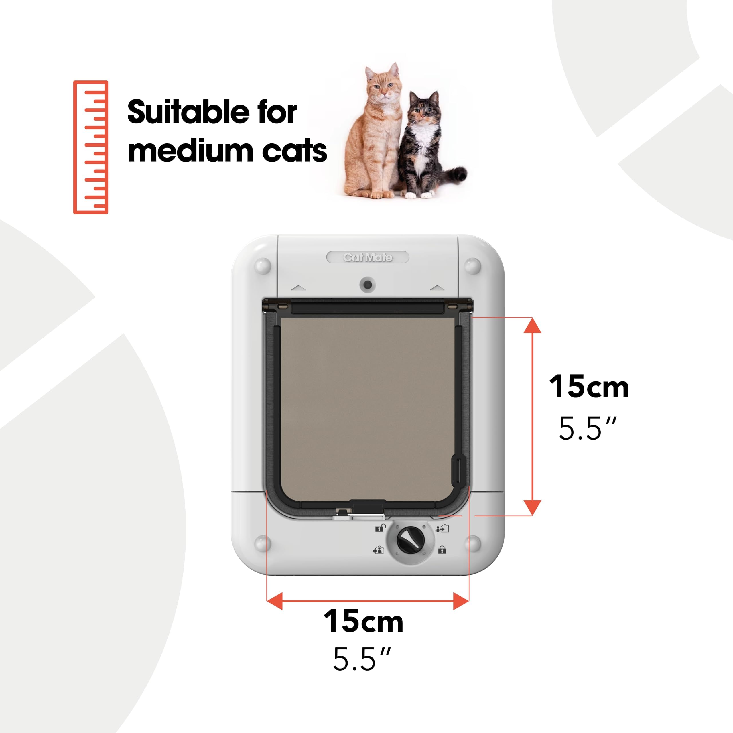 Cat Mate Microchip Activated Cat Flap - White | Up to 30 Cats | 85mm Wall Liner 7