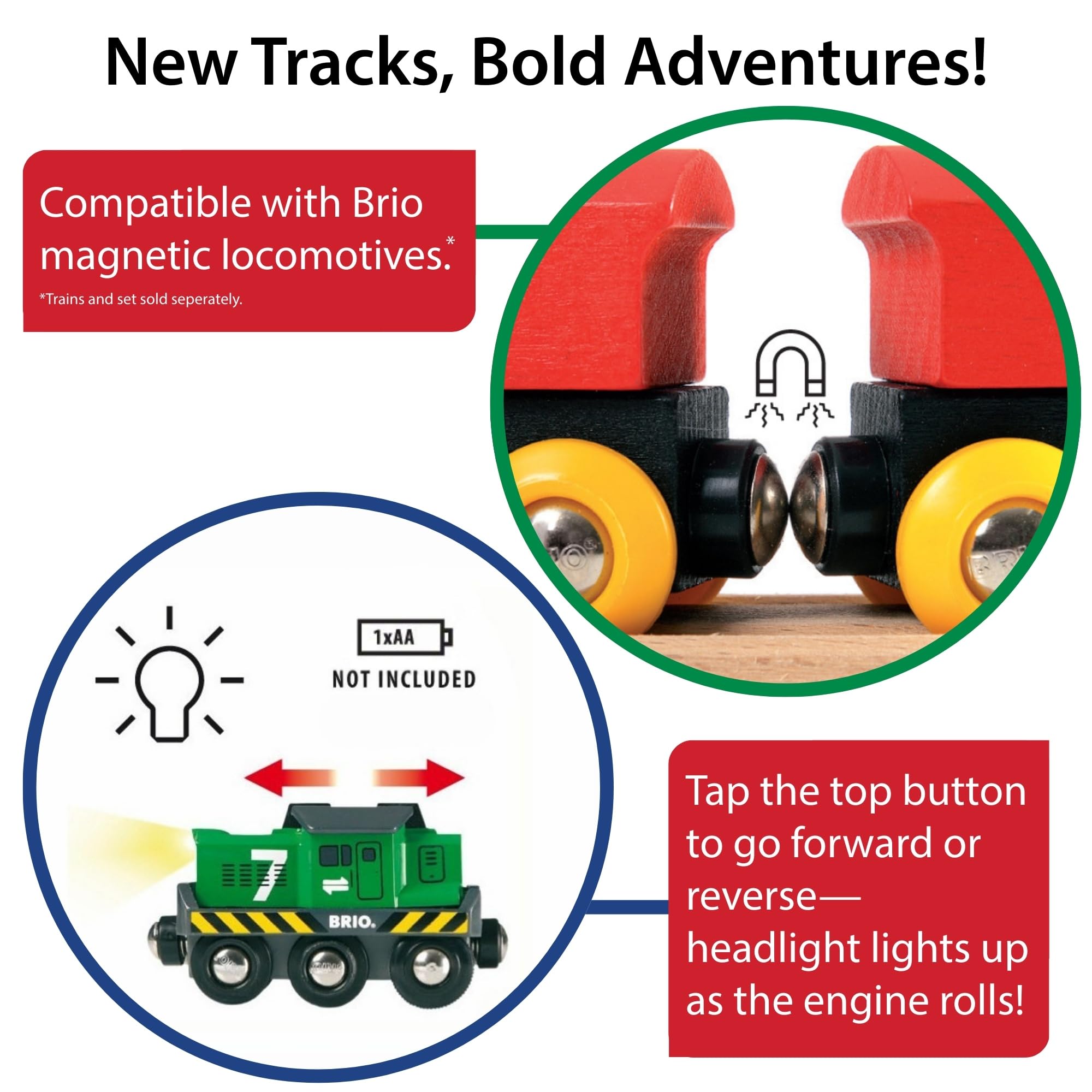 BRIO Battery Powered Freight Engine Train | Retro Design | Ages 3+ 5