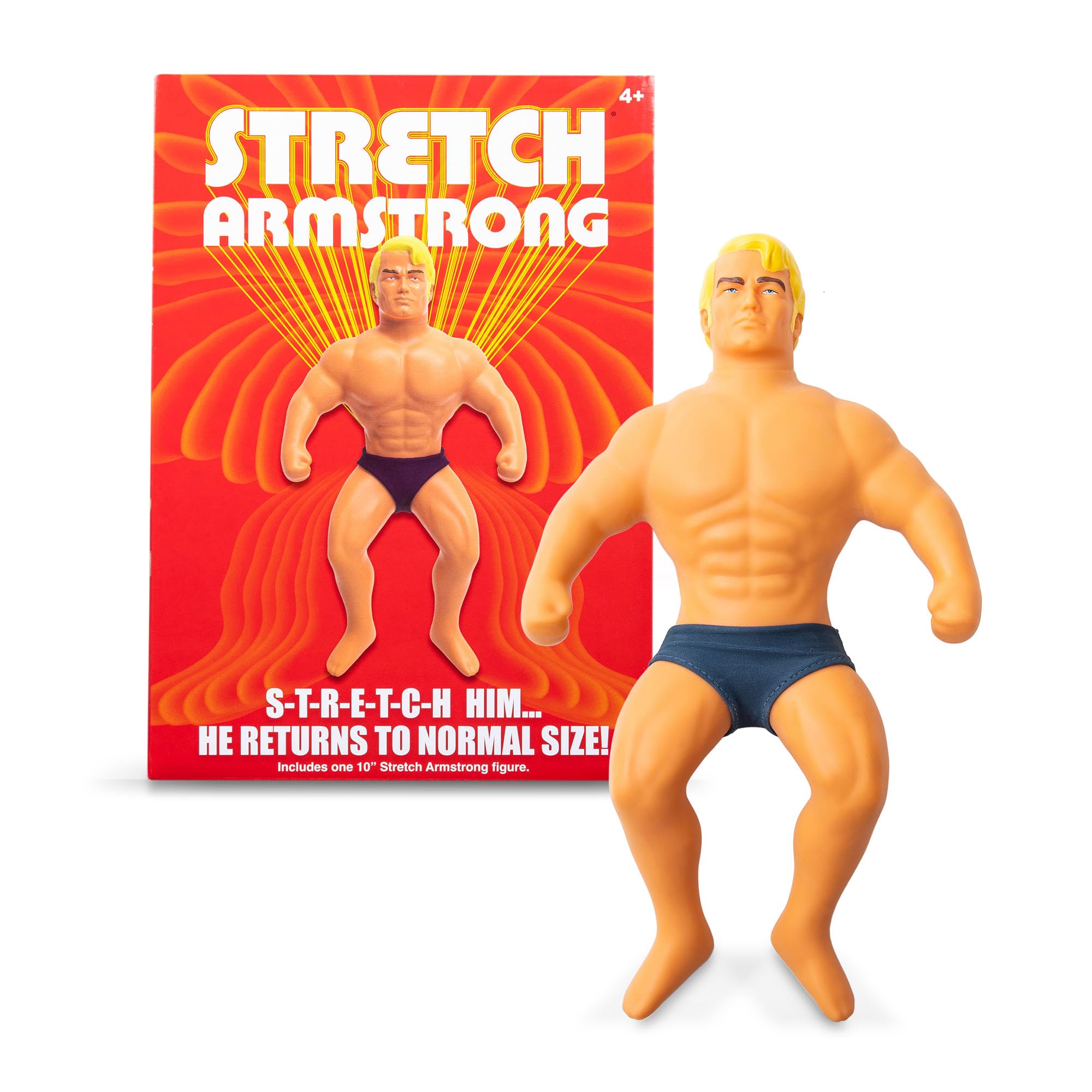 Stretch Armstrong 10-Inch Retro Action Figure - Super Stretchable Latex Rubber Toy 2