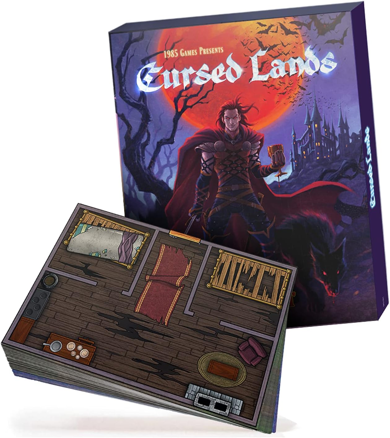 Dungeon Craft Cursed Lands Board Game - 1000+ Reversible Terrain Tiles for D&D Curse of Strahd 1