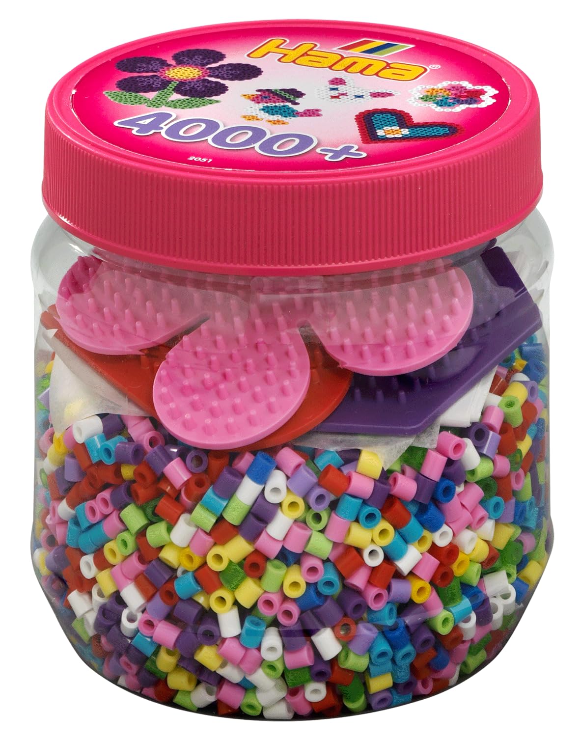 Hama 4,000 Fuse Beads & 3 Pegboards Starter Kit | Multicolour Plastic Beads | Ages 5-99 1