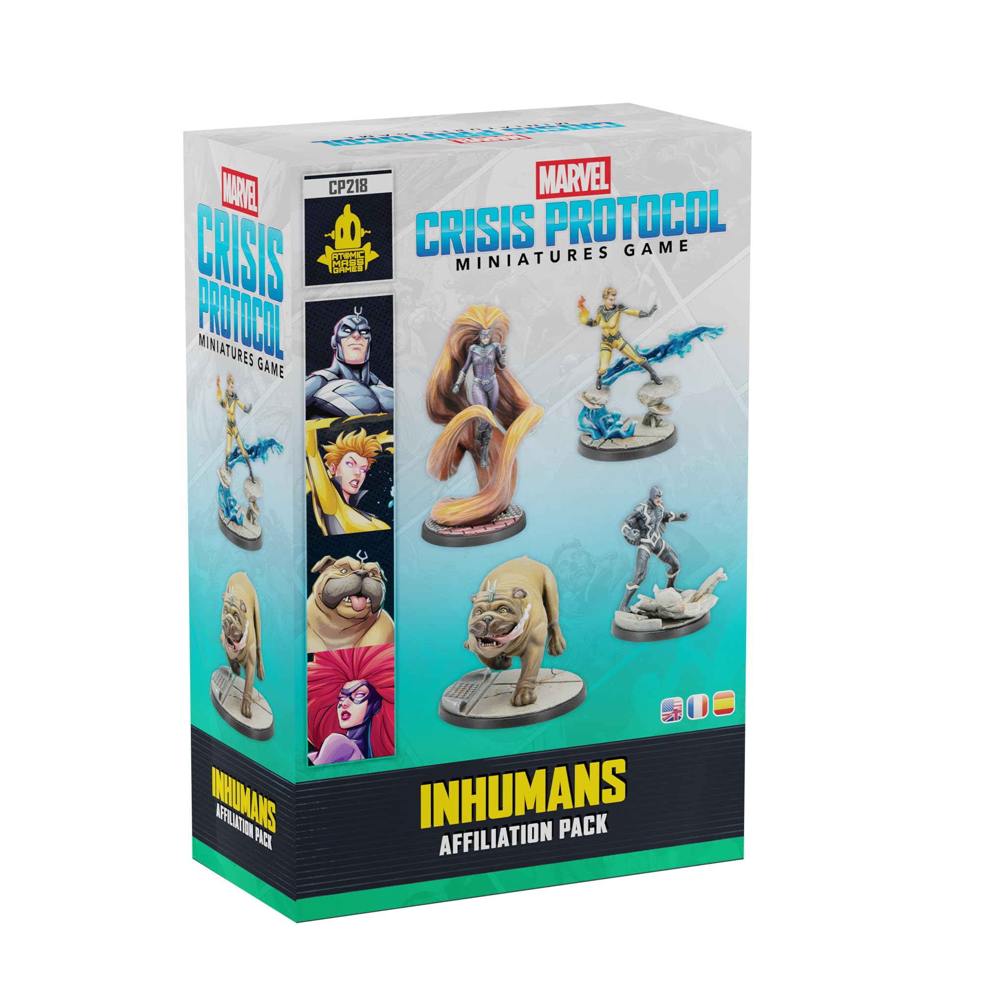 Asmodee Marvel: Crisis Protocol - Inhumans Affiliation Pack | 4 Miniatures | English Version
