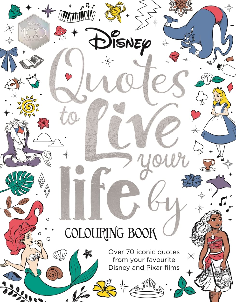 Studio Press Disney Quotes to Live Your Life By Colouring Book - Inspirational Quotes & Character Art 1
