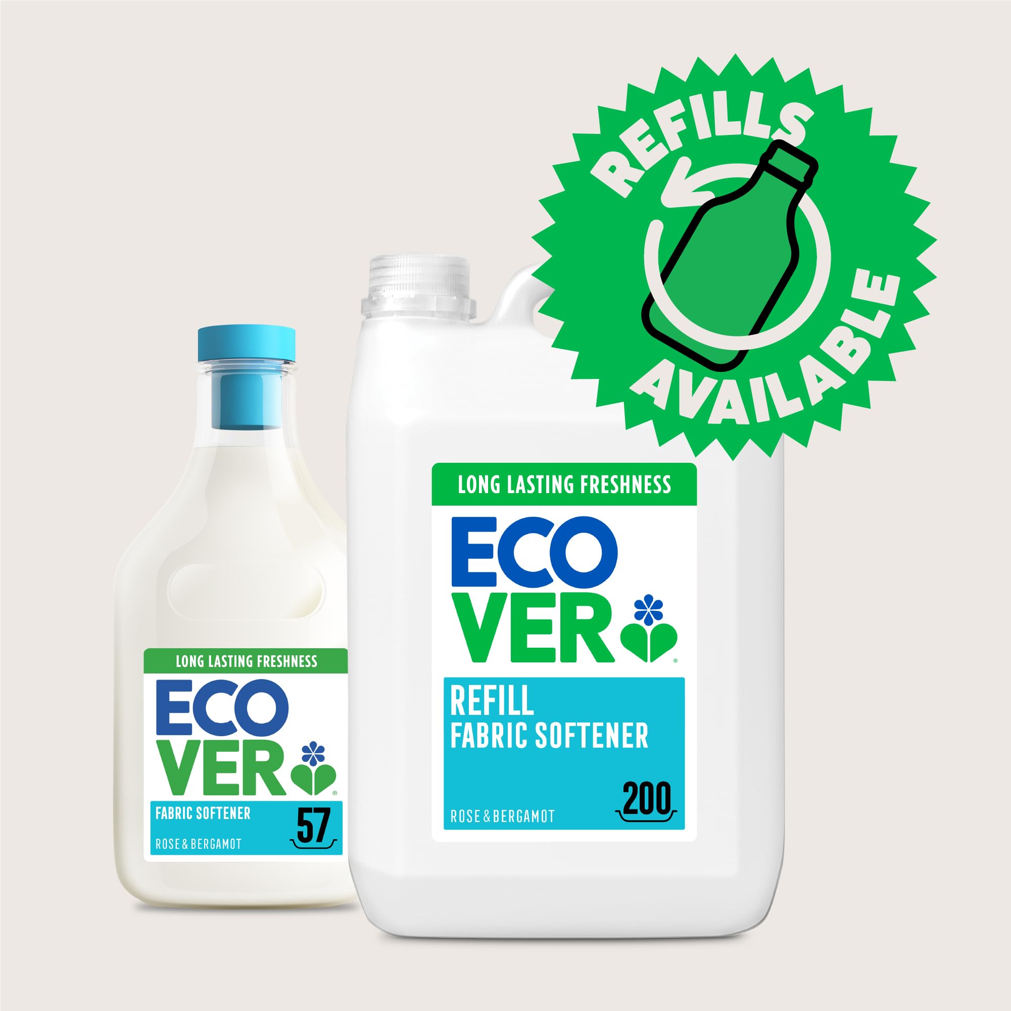Ecover Concentrated Liquid Fabric Softener - Rose Scent | 1.43L | Softening & Fade Control 6