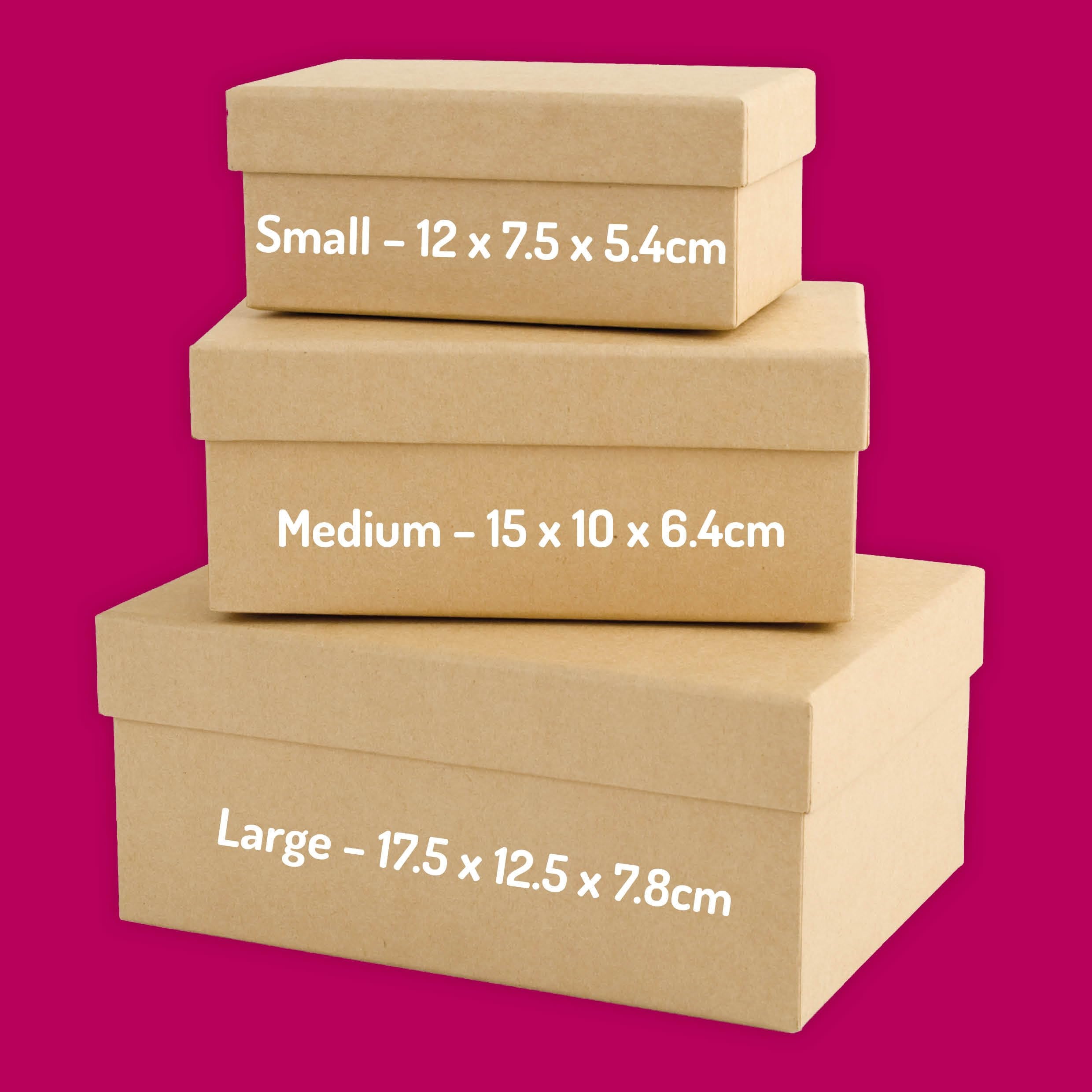 Papermania Bare Basics Nesting Boxes - 3 Pack Rectangle Storage | Cardboard | Brown 5