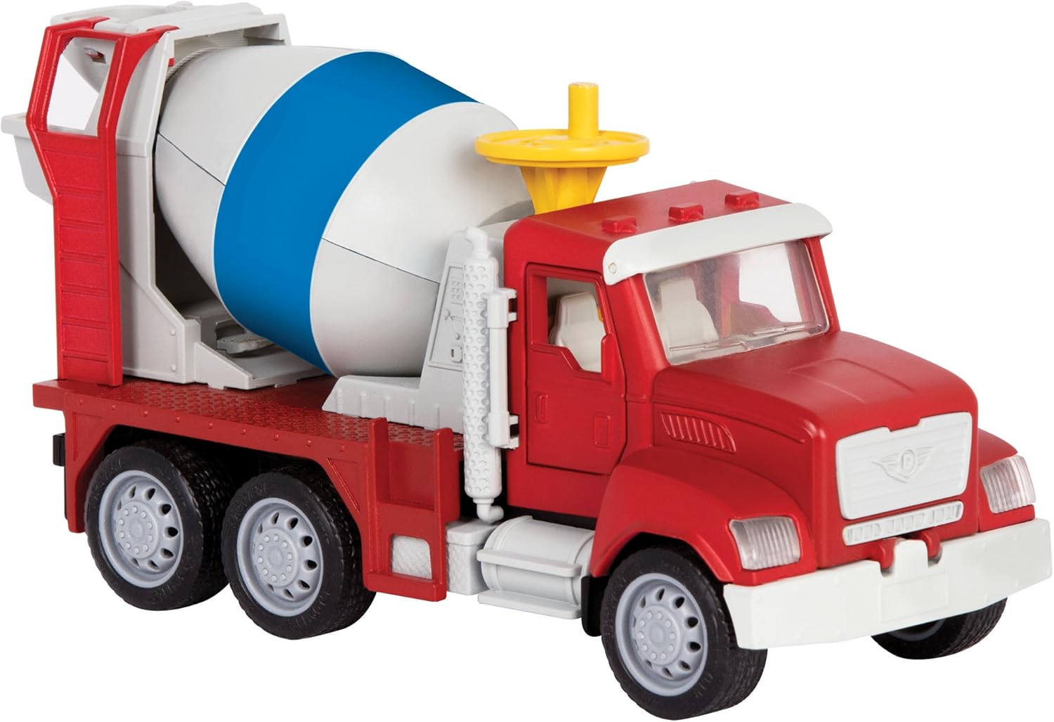DRIVEN by Battat Micro Cement Mixer Truck - 1:48 Scale Interactive Toy with Lights & Sounds, Ages 3+
