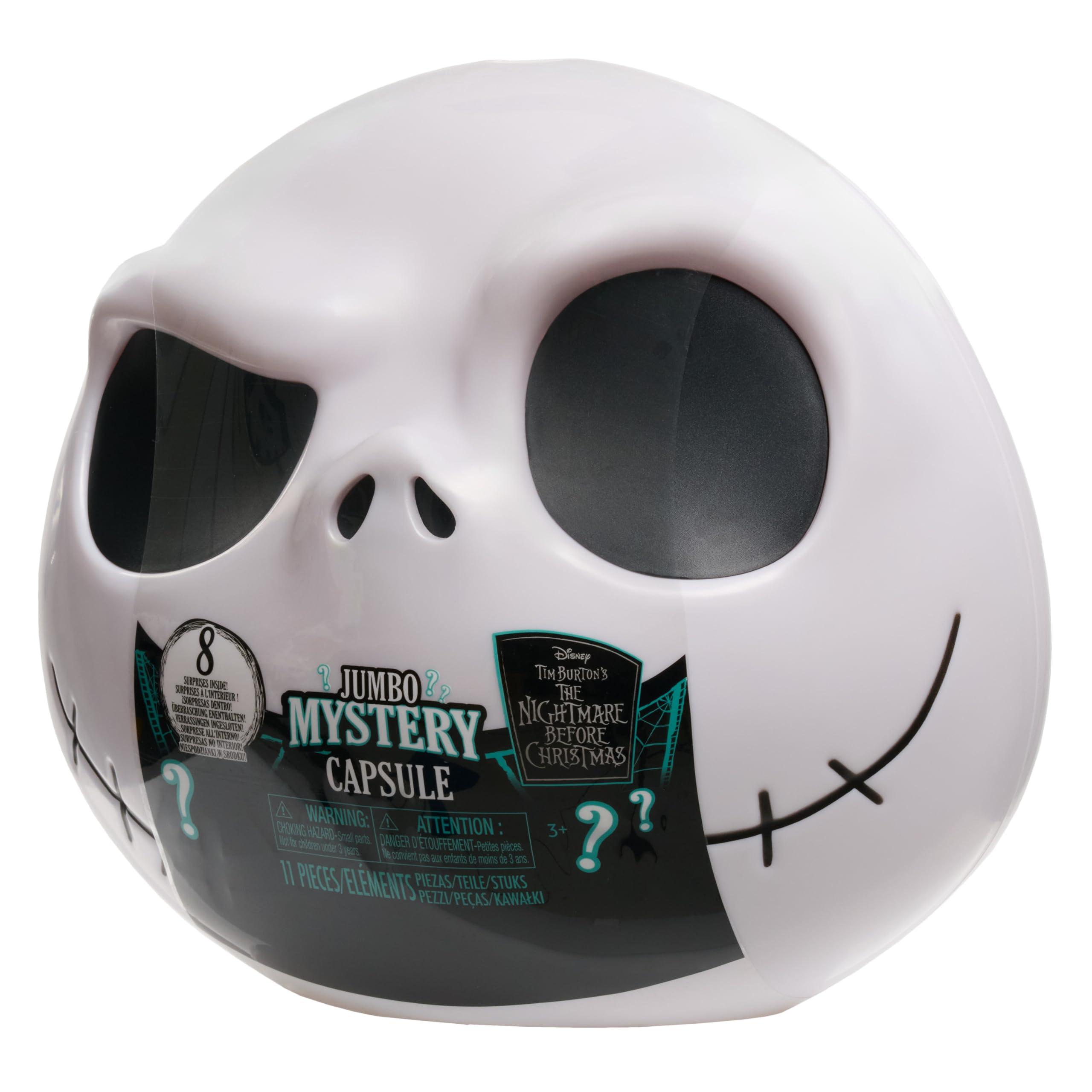 Disney Tim Burton's The Nightmare Before Christmas Jumbo Mystery Capsule - 8 Frightfully Fun Surprises, Ages 3+ 8