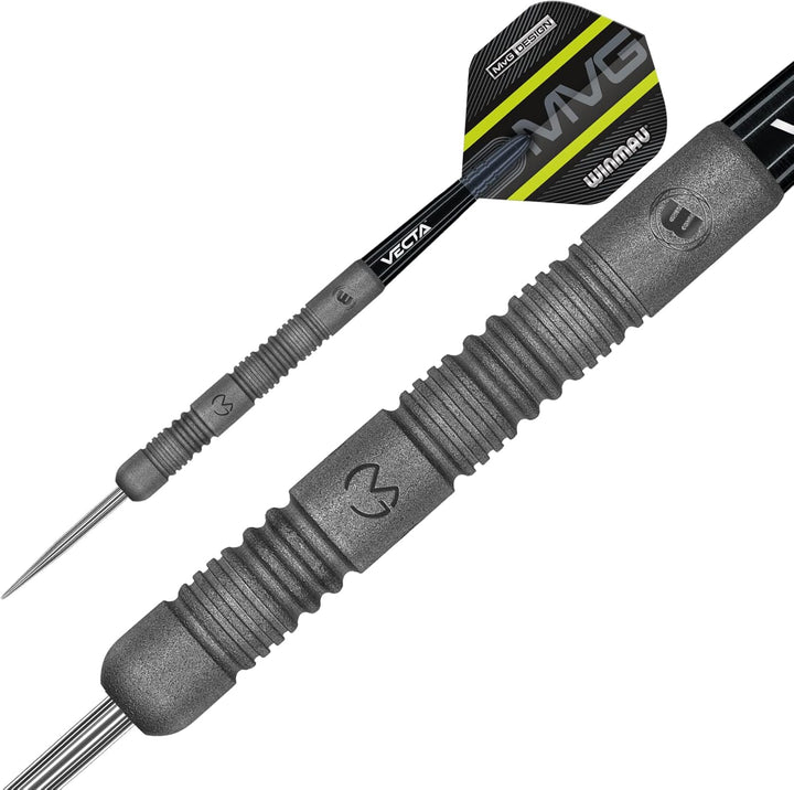 WINMAU Michael Van Gerwen MvG ExAct 25 Gram Tungsten Darts Set with Flights and Shafts - Premium Steel Tip Darts for Precision and Performance