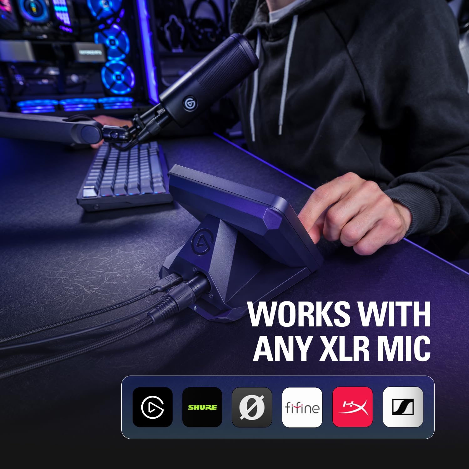 Elgato XLR Dock MK.2 - Studio-Grade Audio Interface for Stream Deck + | 80dB Gain | Phantom Power | USB & XLR Input 3