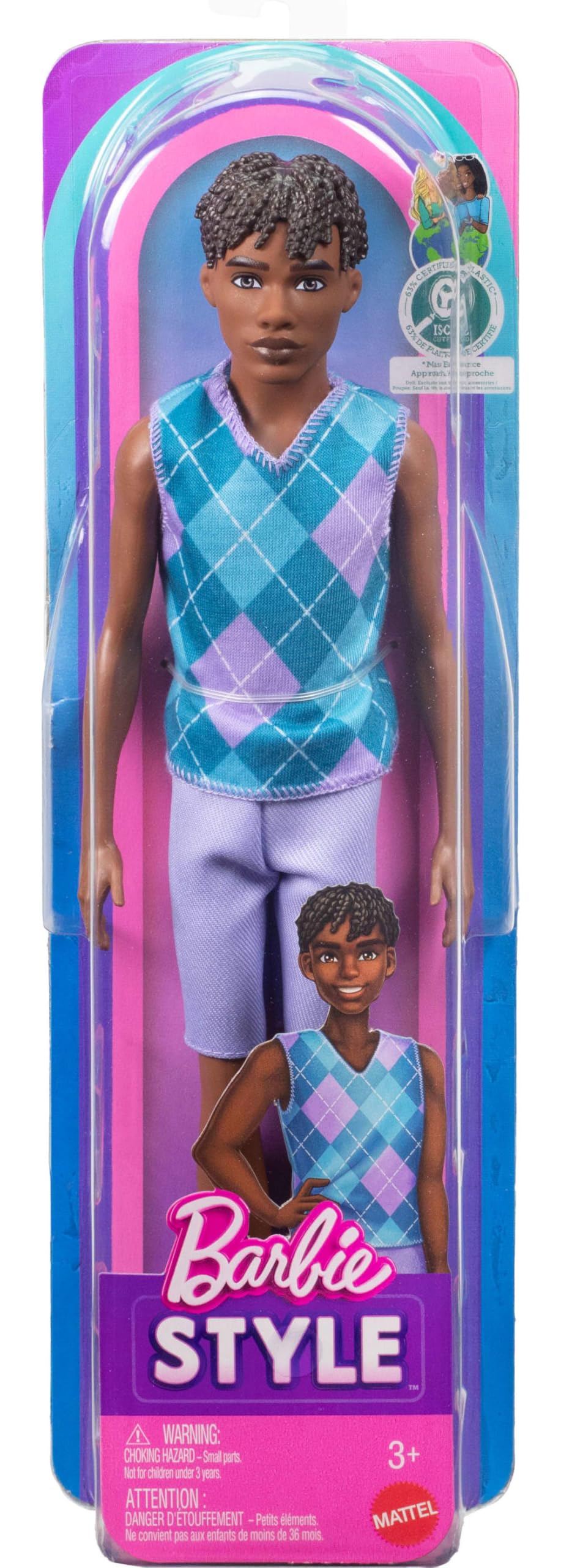 Barbie Fashionistas Doll - Ken #253 with Brown Hair & Lavender Outfit | Ages 3+ 6