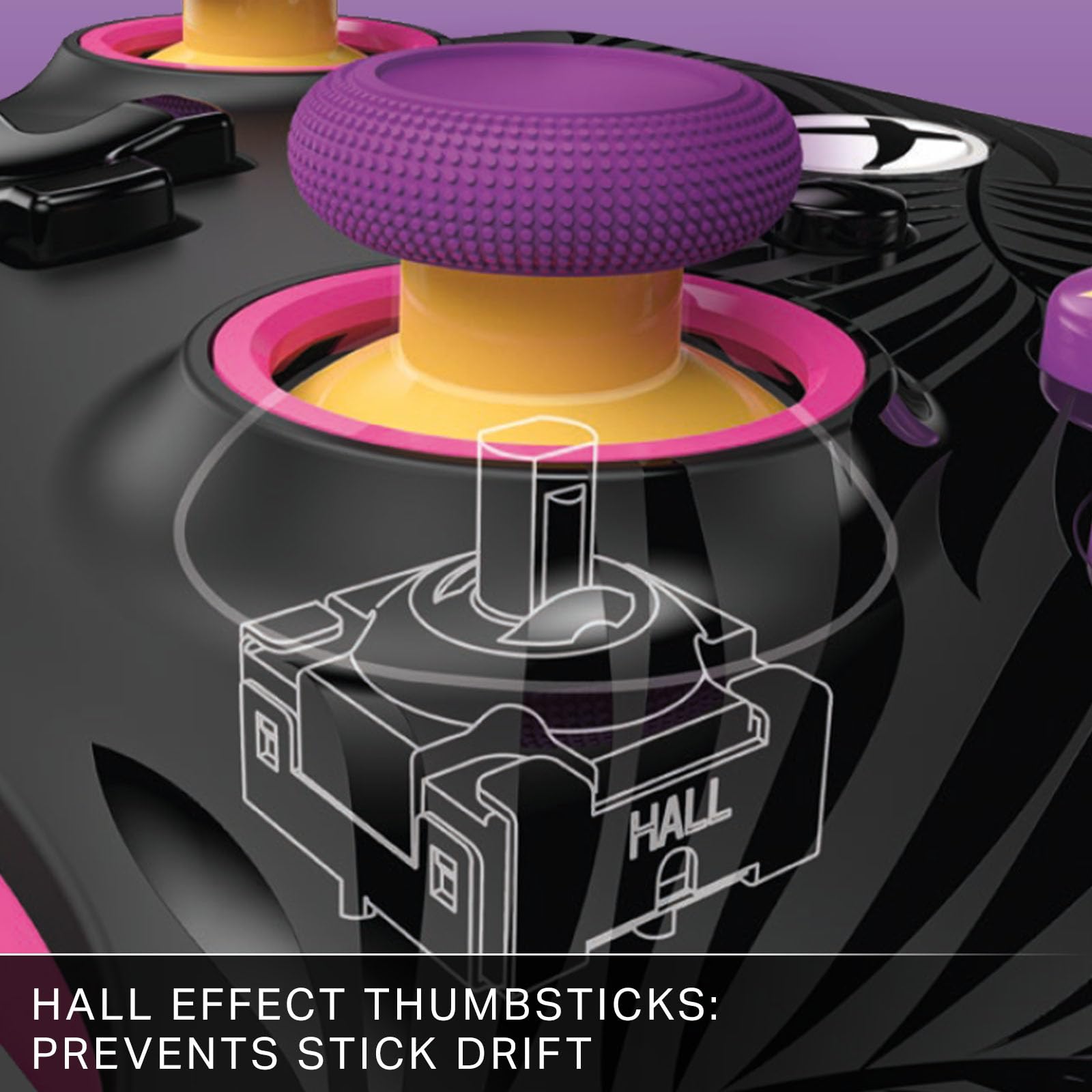 PowerA Advantage Plus Wired Controller for Xbox Series X|S - Moonlit Palms | Hall Effect Sticks 4