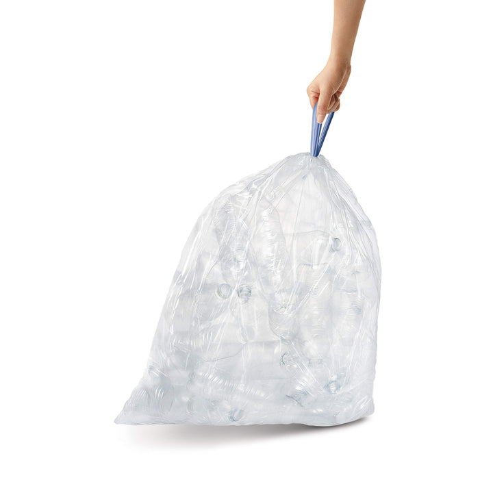 simplehuman CW0250 Code A Custom Fit Bin Liner Bulk Pack, White (3 Packs of 30, 90 Total Liners)