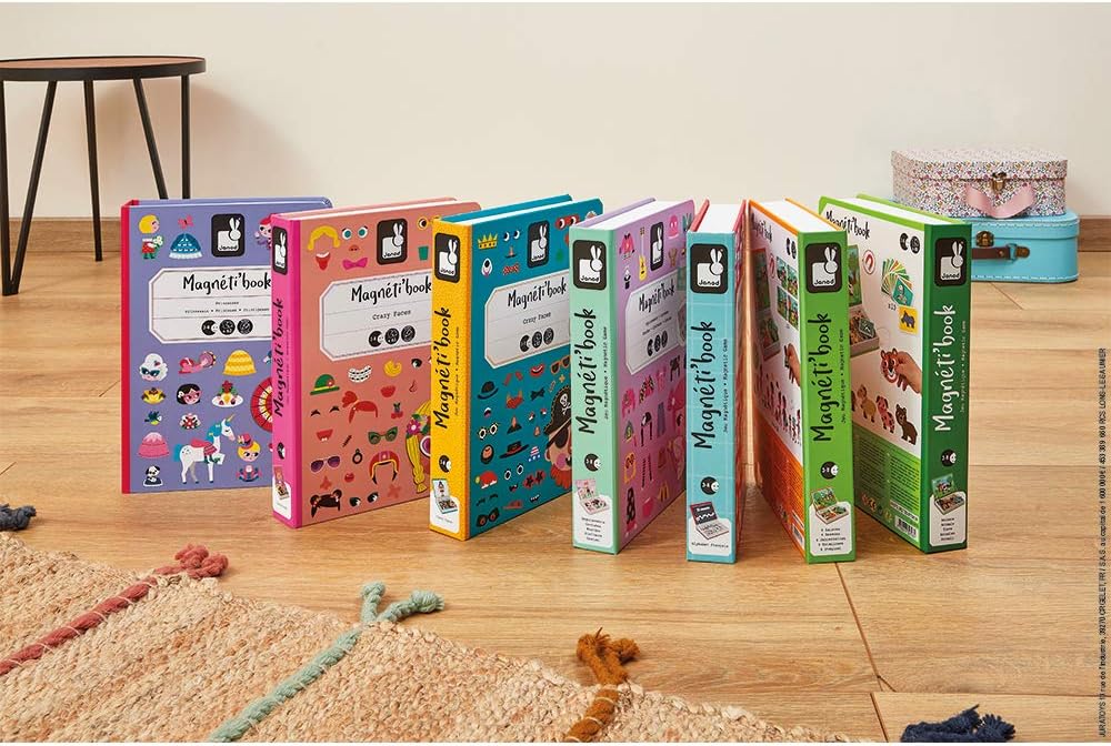Janod Magneti'Book Costumes Magnetic Playset - Educational Fashion Game for Girls, Ages 3-8 9