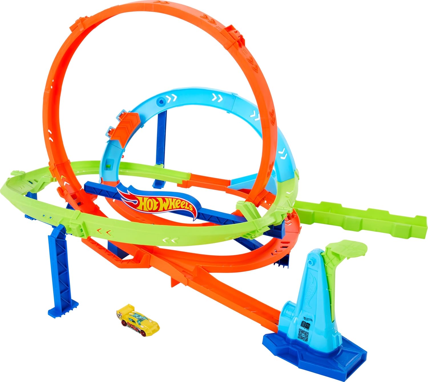 Hot Wheels Action Loop Cyclone Challenge Track Set - 2-in-1 Racing Playset for Kids 4+