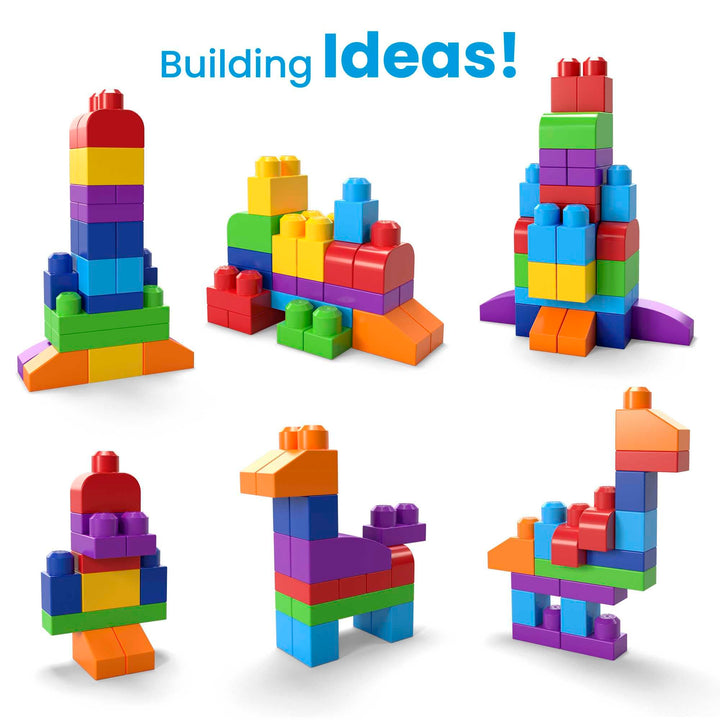 Mega Bloks DCH55 Borsa da Edificio Grande, Blu 60 Pezzi