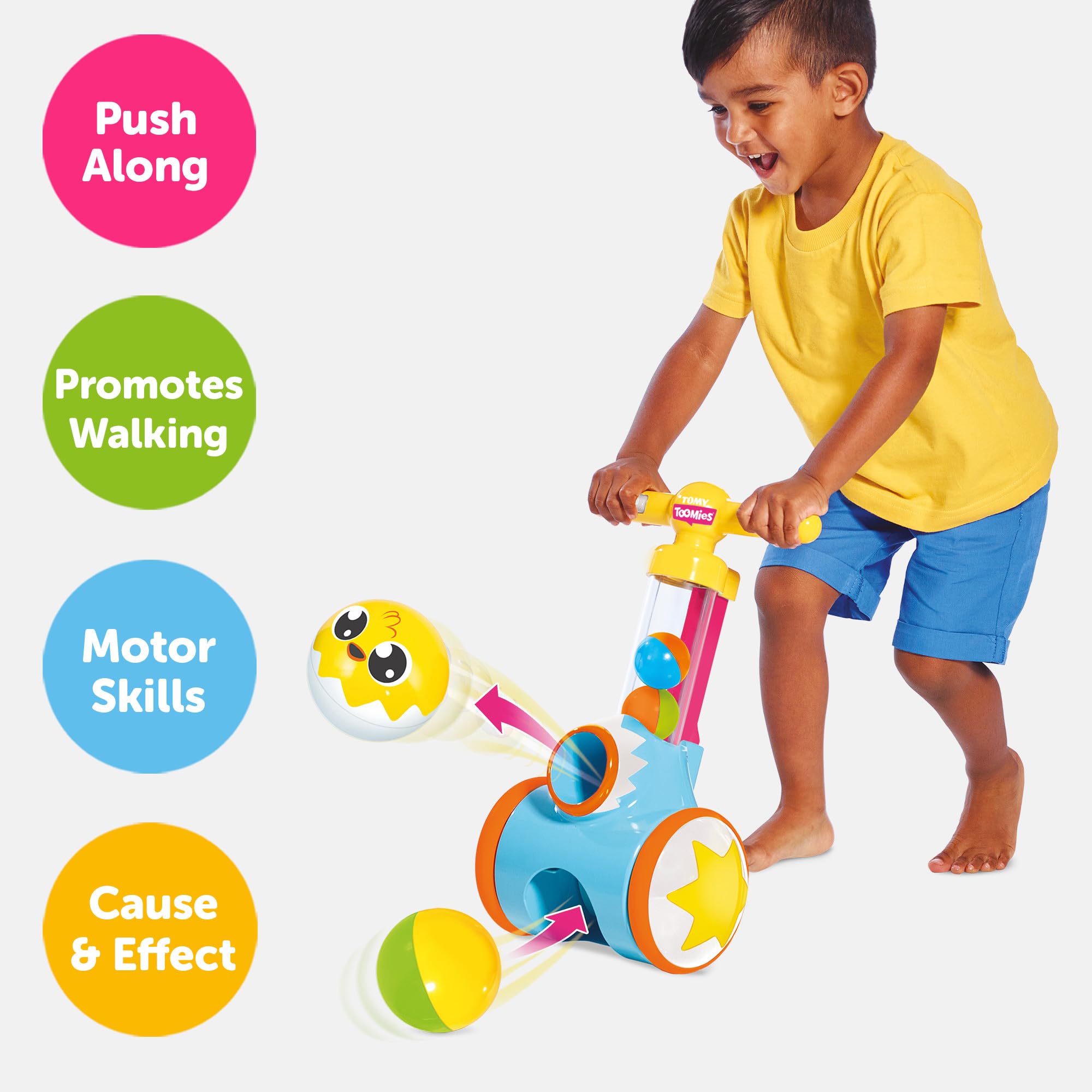 Toomies Pic and Pop Push Along Baby Toy - Toddler Ball Popper with Collector | Ages 18 Months+ 7