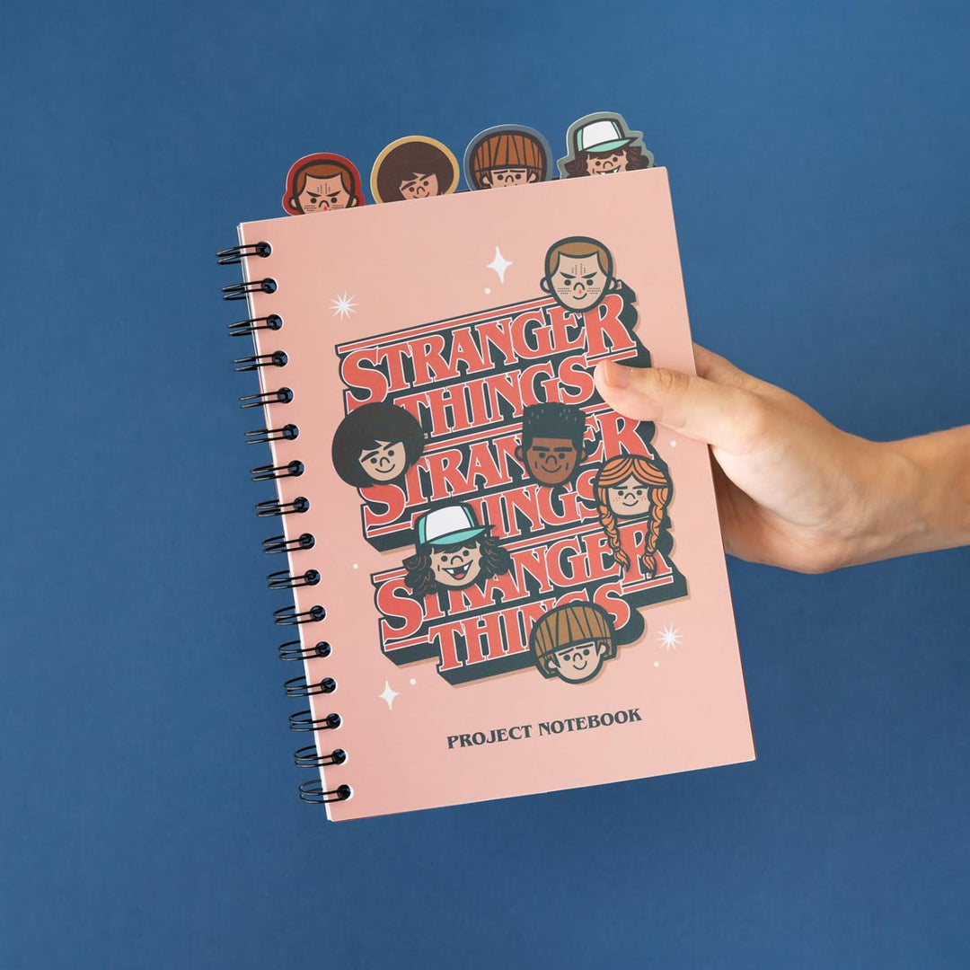 Grupo Erik A5 Project Notebook With 4 Dividers - Stranger Things | A5 Notebook (Notebook, Official Licensed Product)