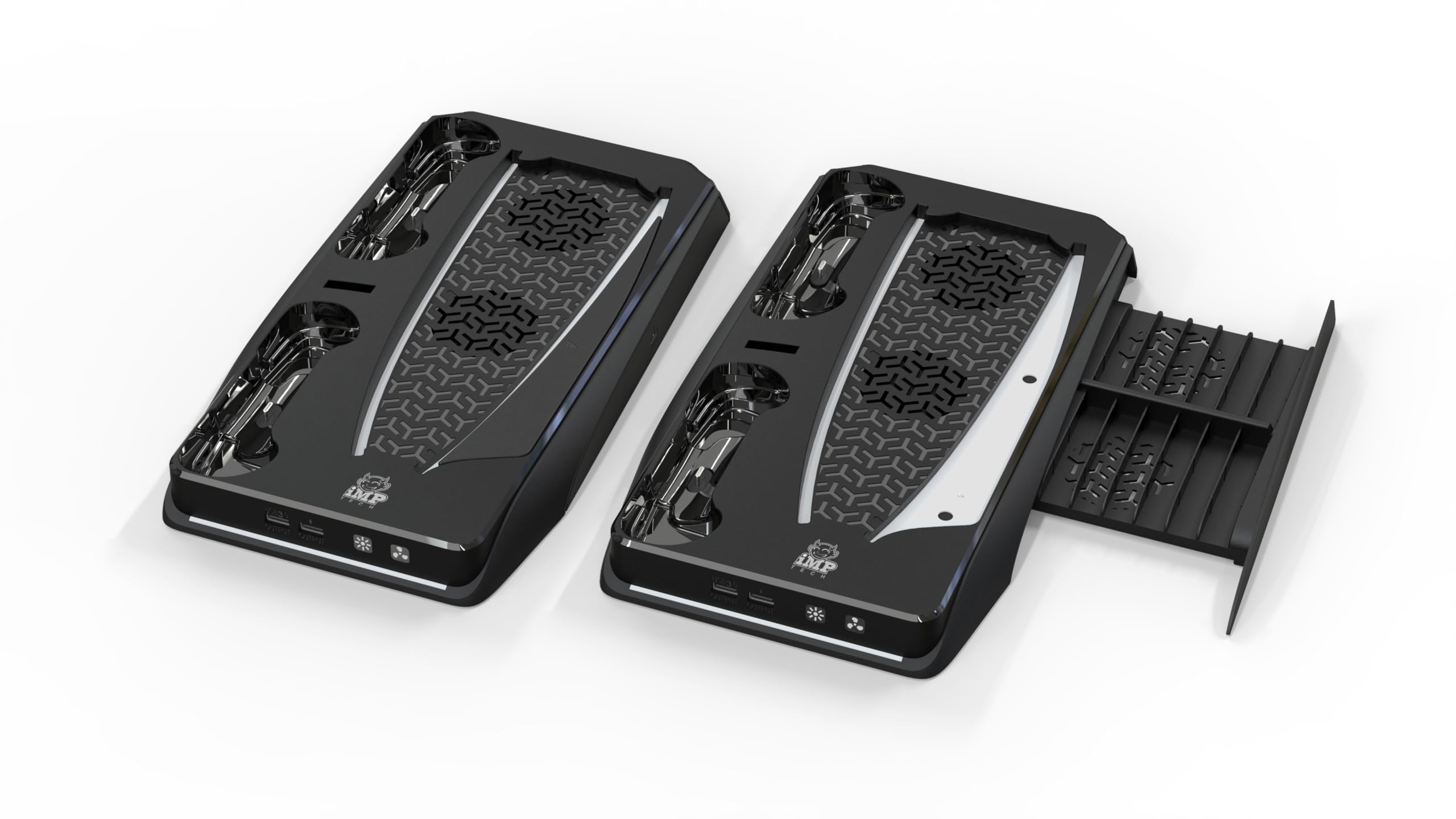 IMP Gaming DLX+ LED Charging Tower with Cooling Fans & Game Storage for PlayStation 5 12