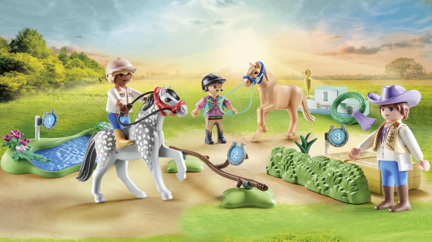 Playmobil 71495 Horses of Waterfall: Pony Tournament Playset for Ages 4+ 7
