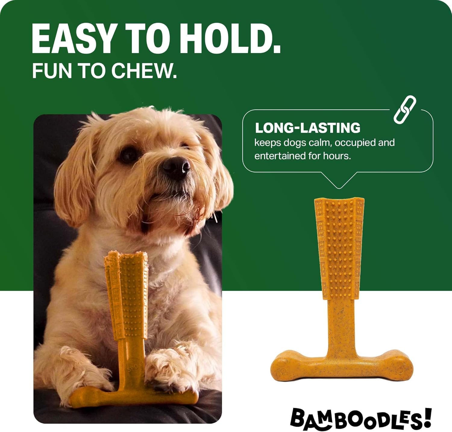 Bamboodles Puppy Dog Chew – Chicken and Blueberry Flavour | Medium T-Bone