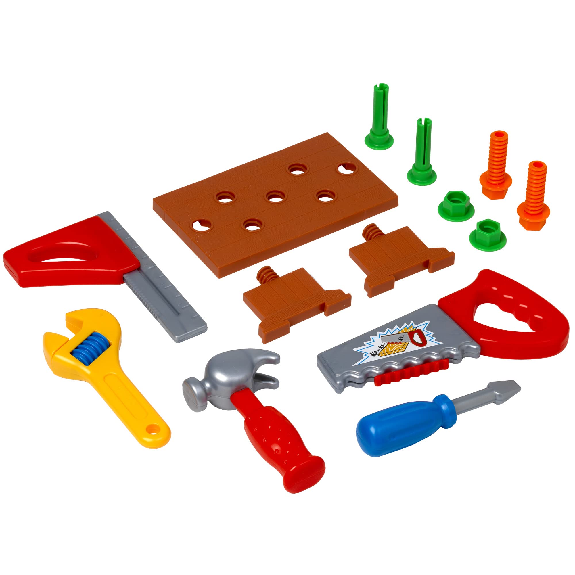 Peterkin Classic Children's Tool Set in Carry Case - 14 Piece Plastic Role Play Toys | Ages 3+