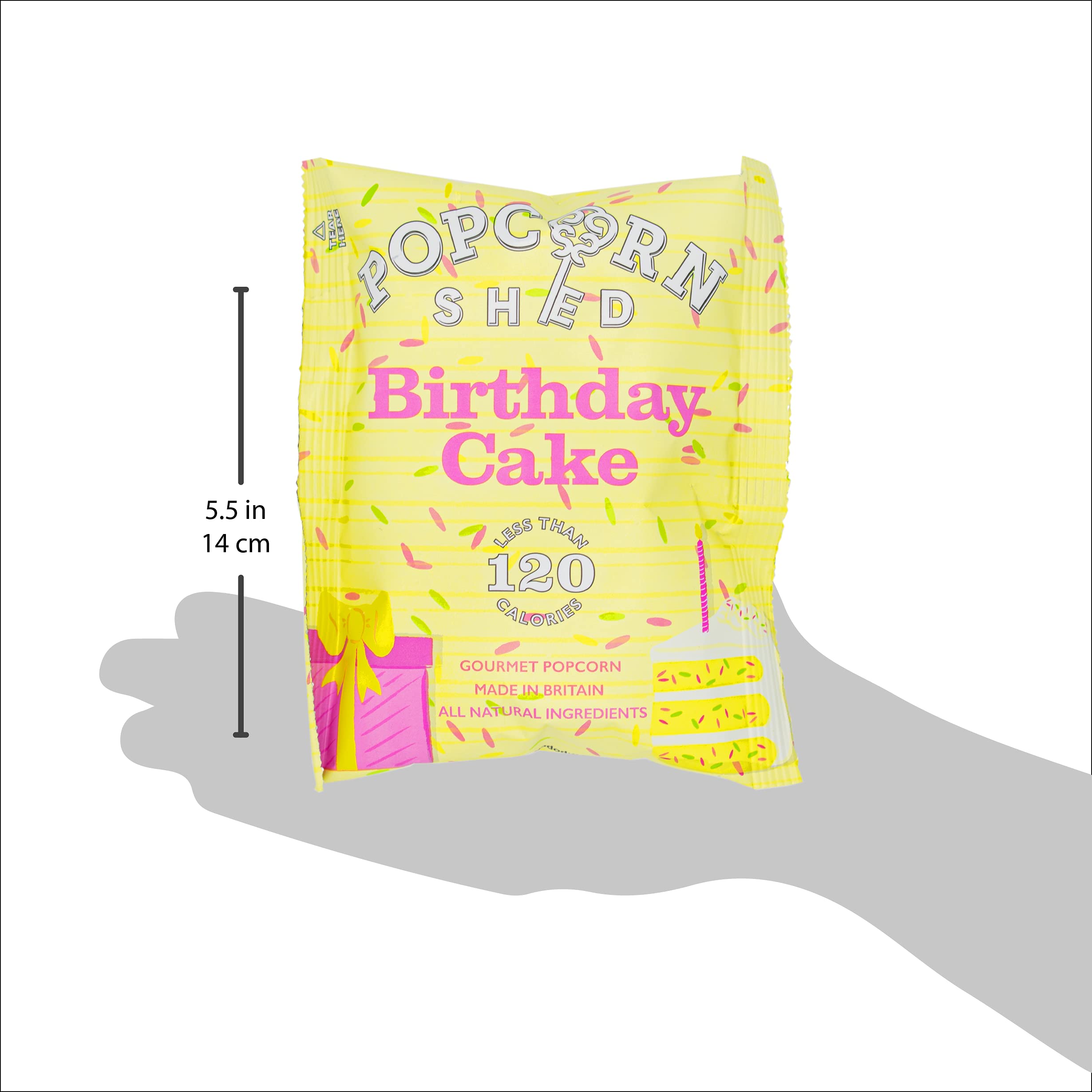 Popcorn Shed Geburtstagskuchen-Gourmet-Popcorn-Snack-Packung – handgefertigtes natürliches Popcorn (24 g) 6