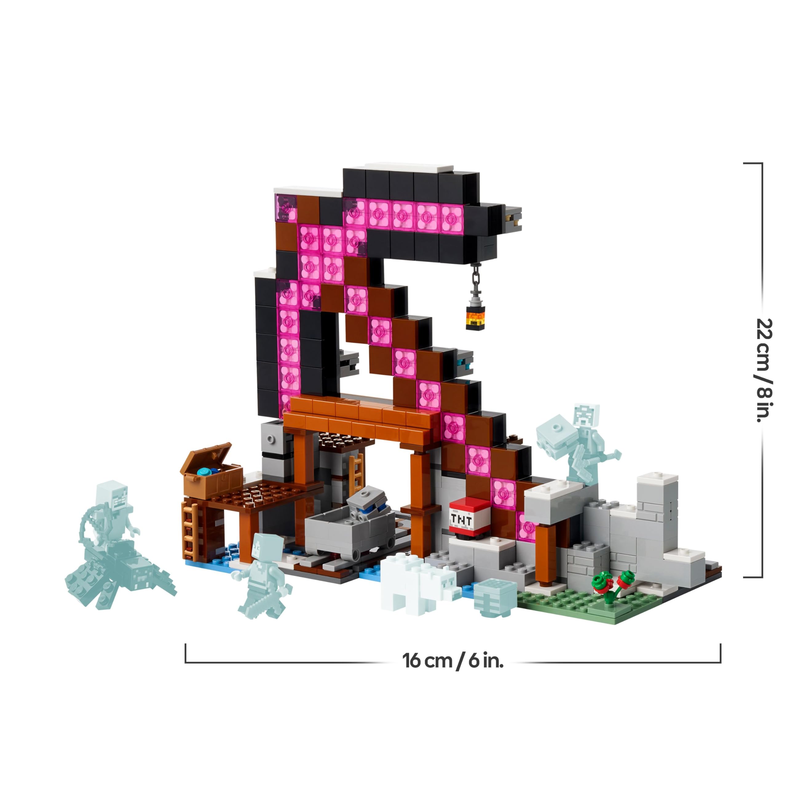 LEGO Minecraft The Pickaxe Mine Building Set 21277 | Ages 8+ | Includes Alex & Spider Jockey 8