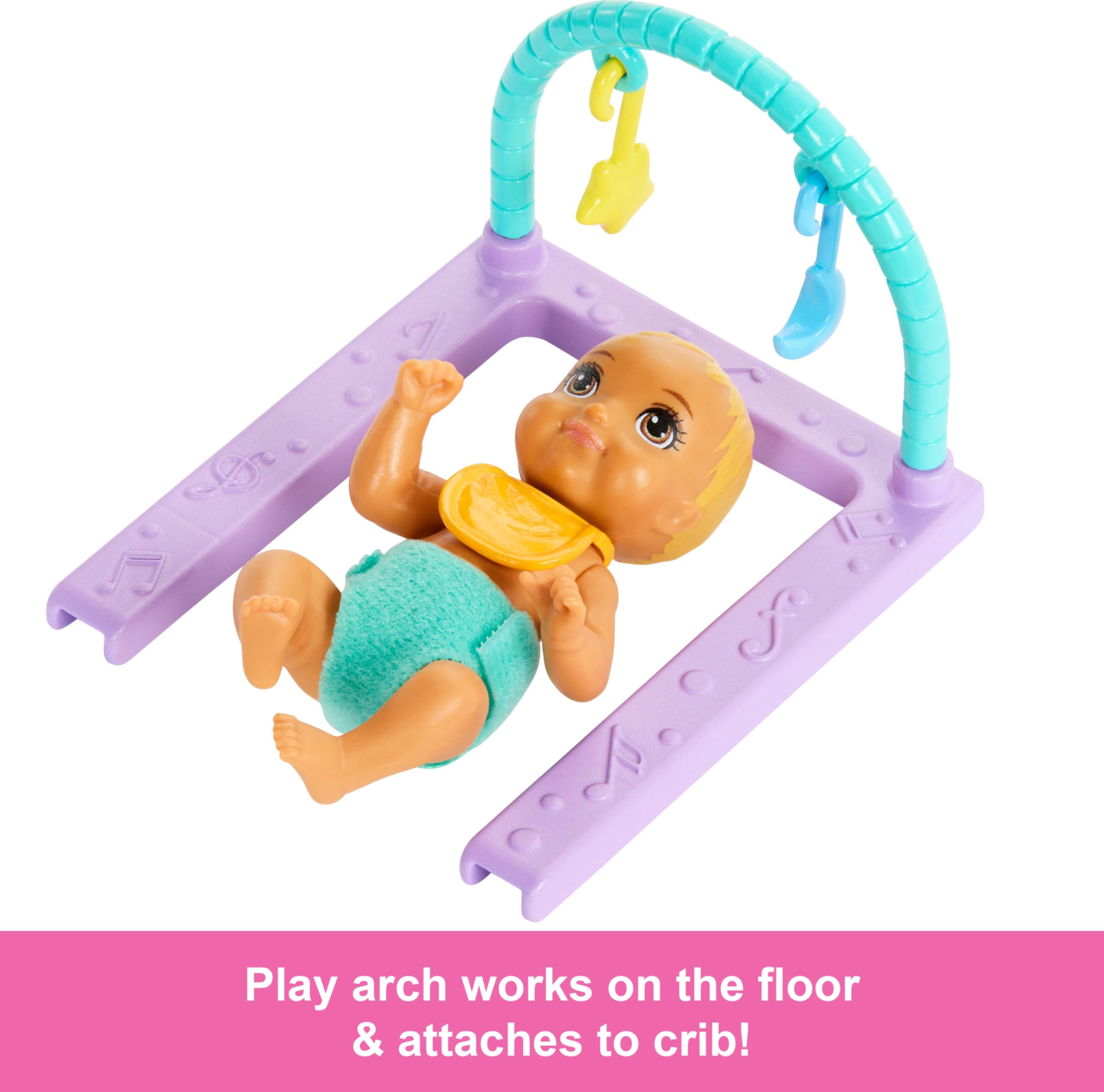 Barbie Skipper Doll & Nursery Playset with Twin Baby Dolls | Includes Rocking Crib & Accessories