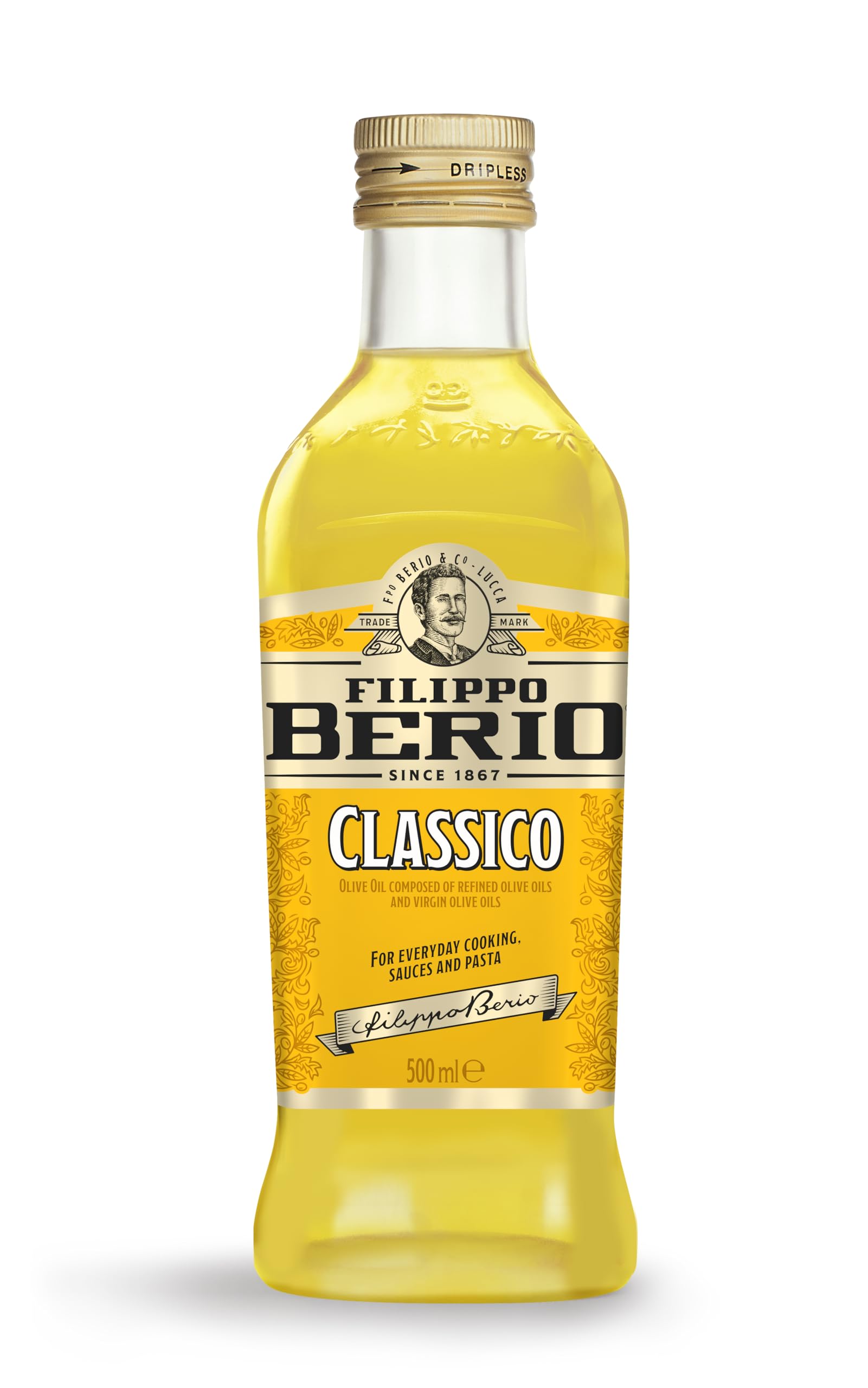 Filippo Berio Pure Olive Oil - Versatile Cooking Oil | 500ml Size 1