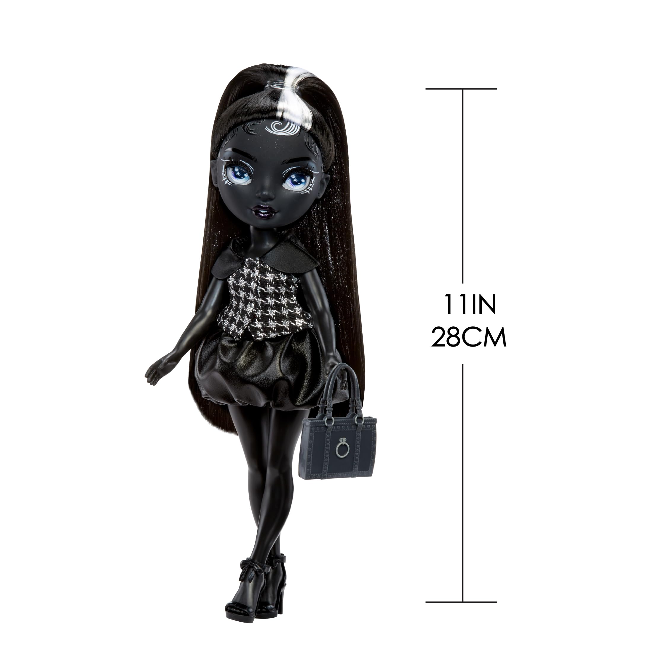 Rainbow High Heather Grayson Shadow High 28cm Fashion Doll with Handbag, Black and White Ponytail, Posable Figure 9