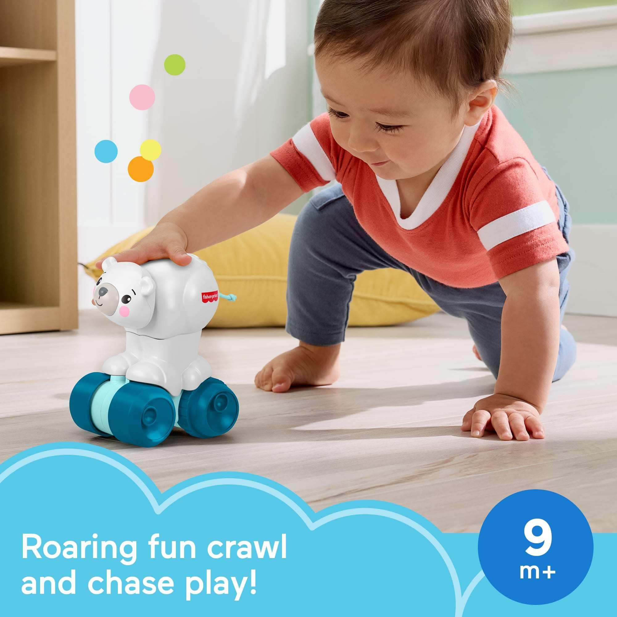 Fisher-Price Crawl-After Polar Bear - Animal-Themed Activity Toy for Babies 9M+ 5