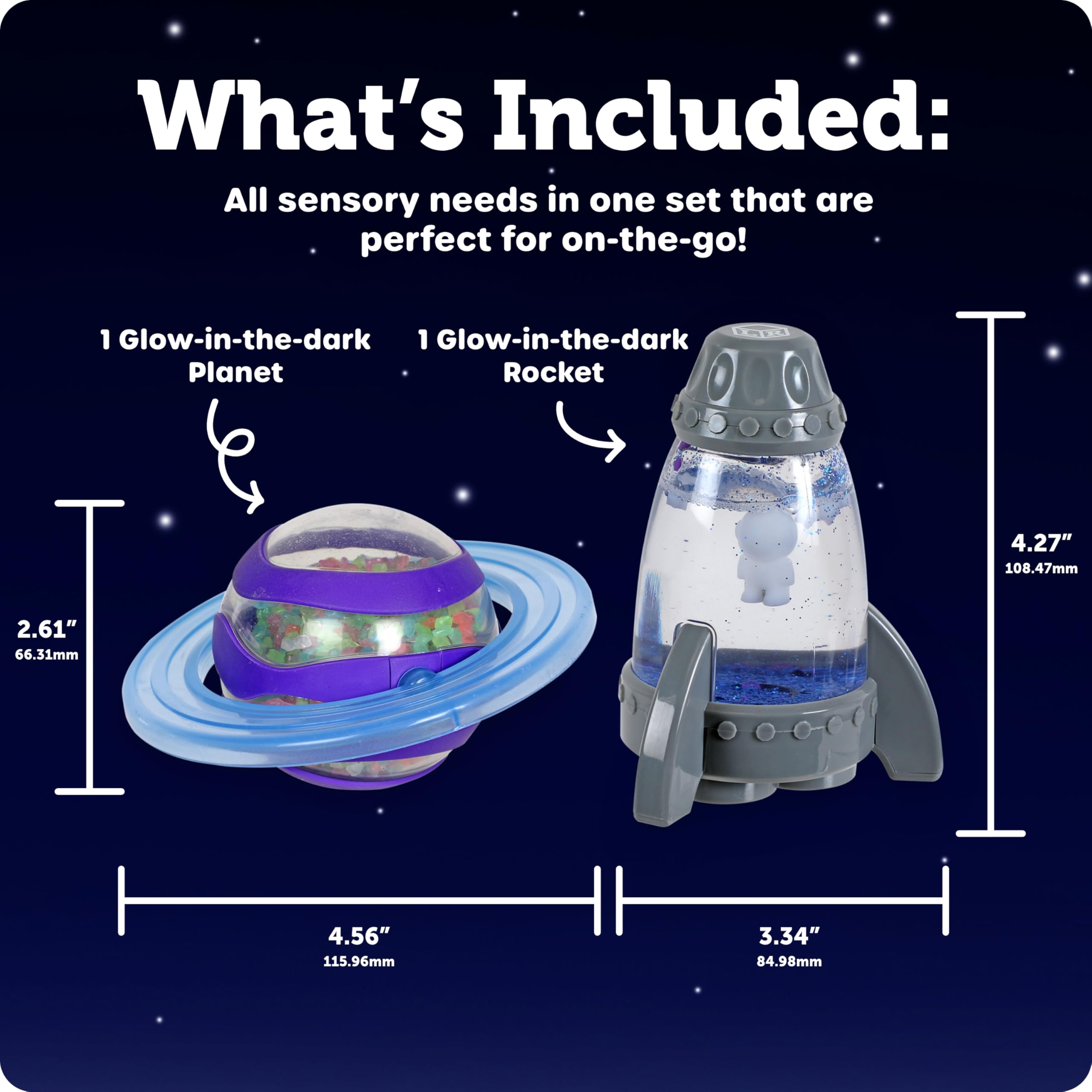 Learning Resources Soothing Space Sensory Fidget Set - Glow in the Dark Fidget Toys for Ages 3+ 3