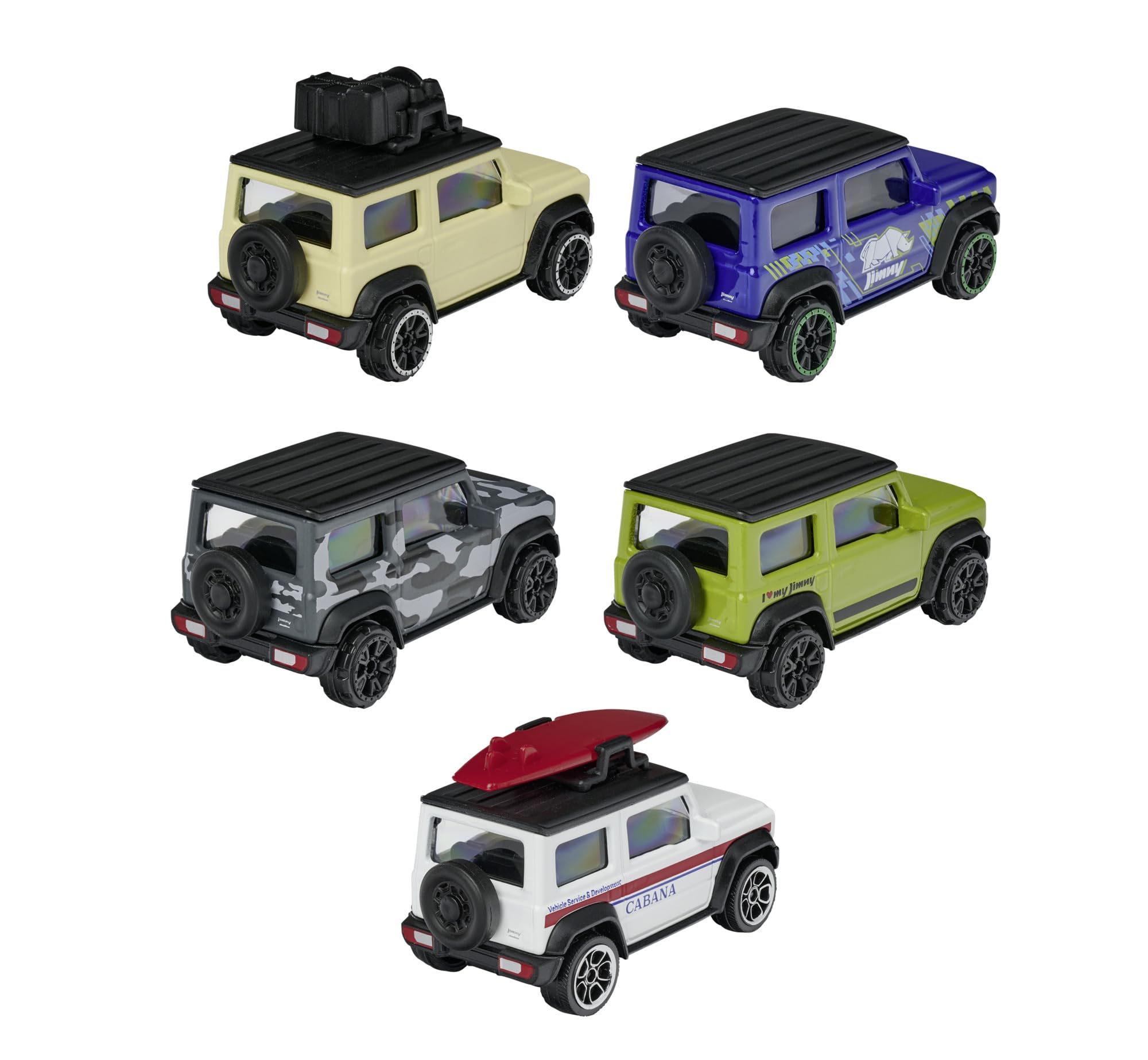 Majorette Suzuki Jimny 5-Pack Metal Collectible SUV Toy Cars | 7.5 cm | Ages 3+ 2