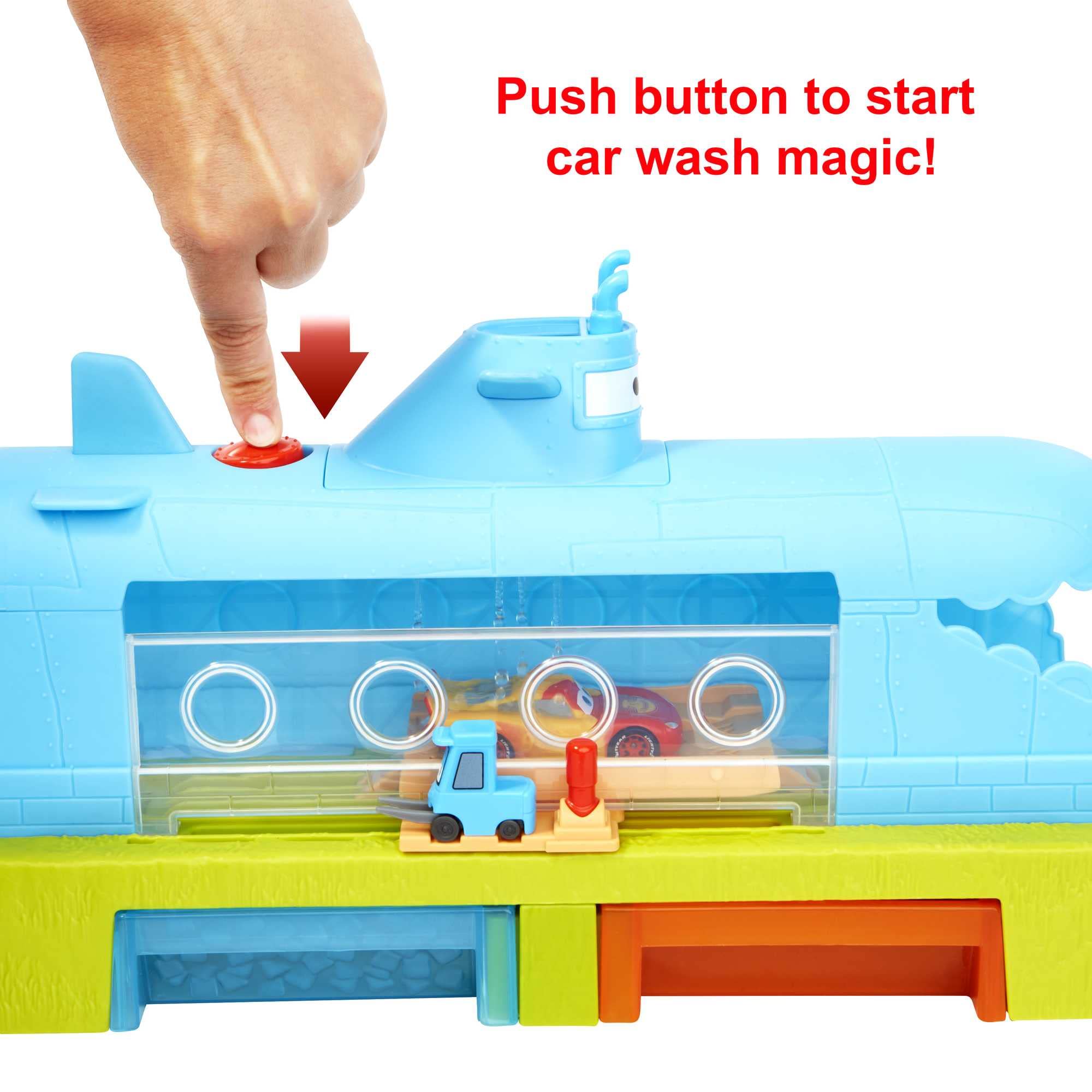 Mattel Disney and Pixar Cars Color Change Whale Submarine Car Wash Playset with Lightning McQueen | HGV70 5