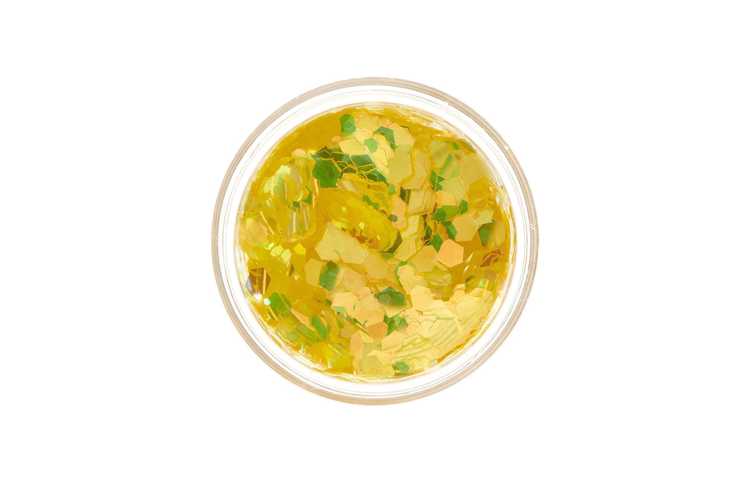 Moon Glitter Iridescent Chunky Glitter - Yellow, Cosmetic Grade, 3g 4