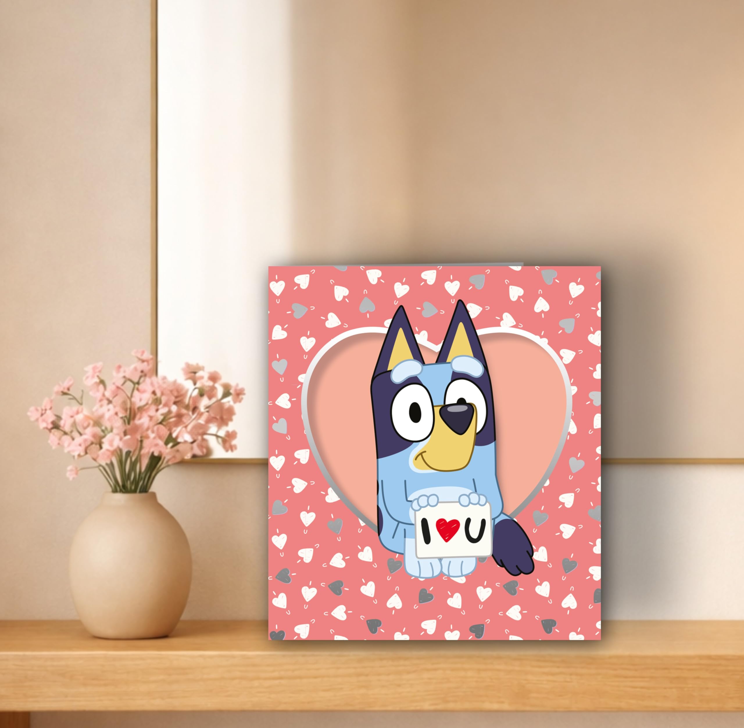 Danilo Promotions LTD Bluey Father's Day Card 'I Love You' for Daddy, Grandad | A5 Size 3
