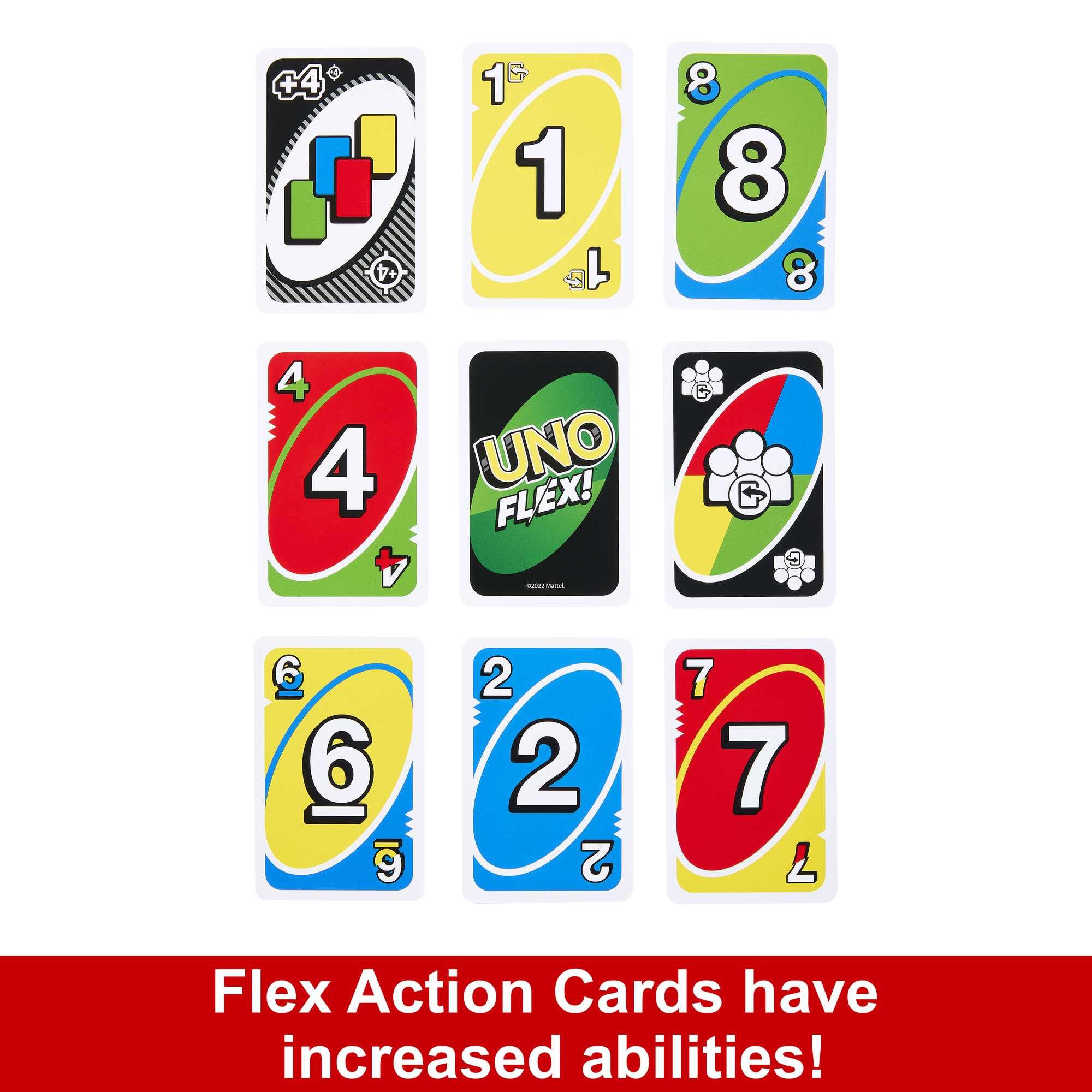 Fisher-Price UNO Flex Card Game - 2 to 8 Players, Ages 7+, Colorblind Accessible, HMY99 6