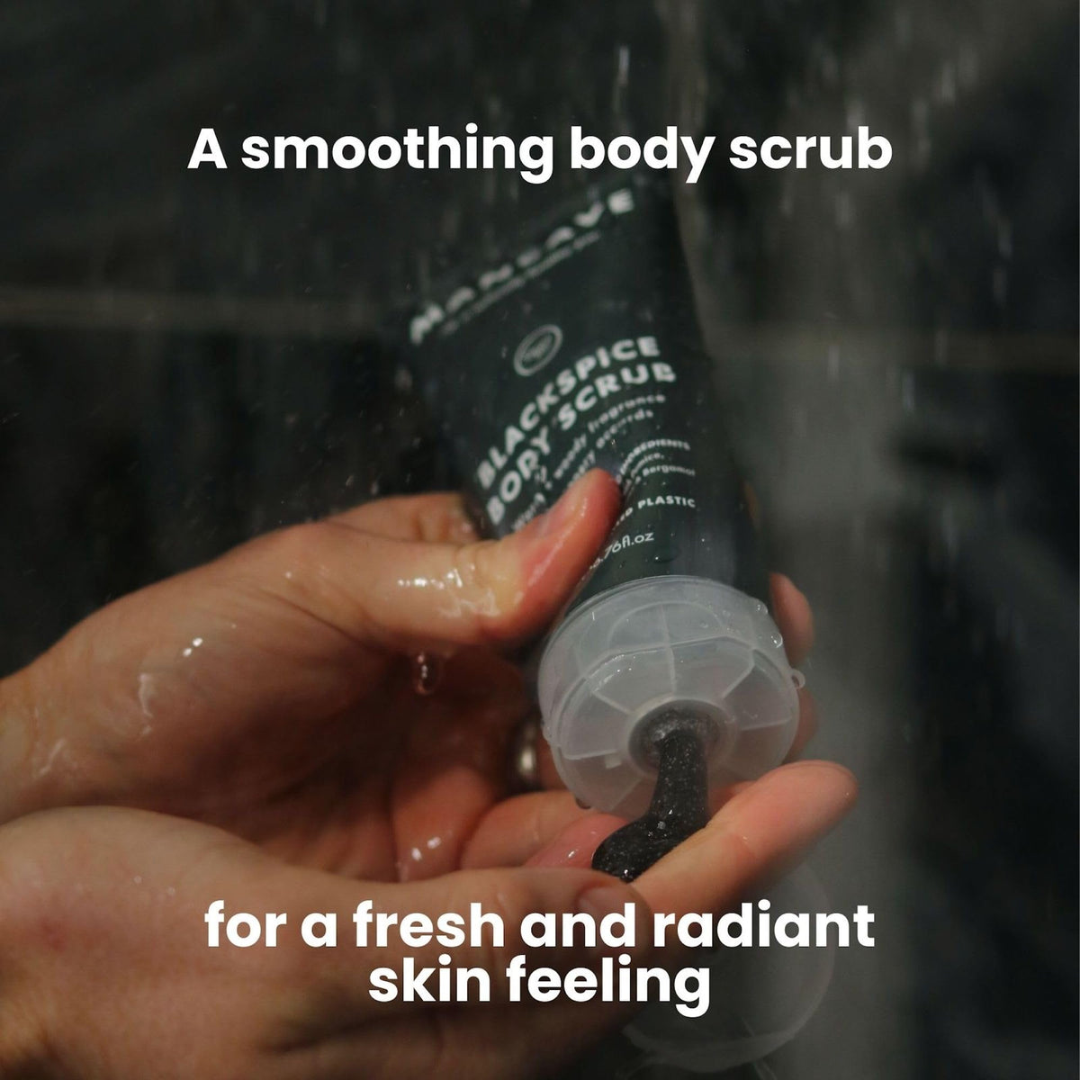 ManCave Blackspice Body Scrub - 200ml, Vegan, Made in England