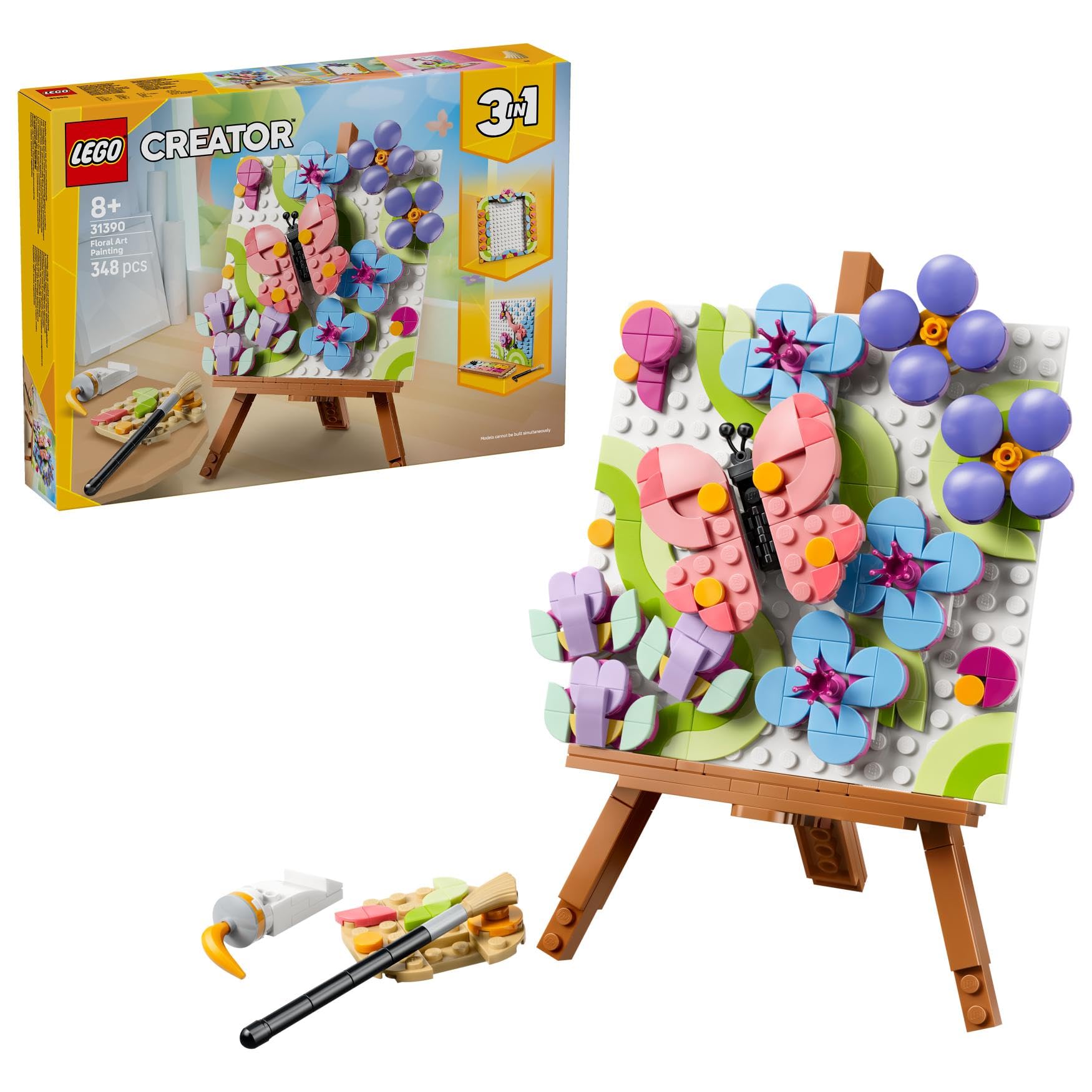 LEGO Creator 3 in 1 Floral Art Decor Painting Toy 31390 | Ages 8+ | 3 Models in 1