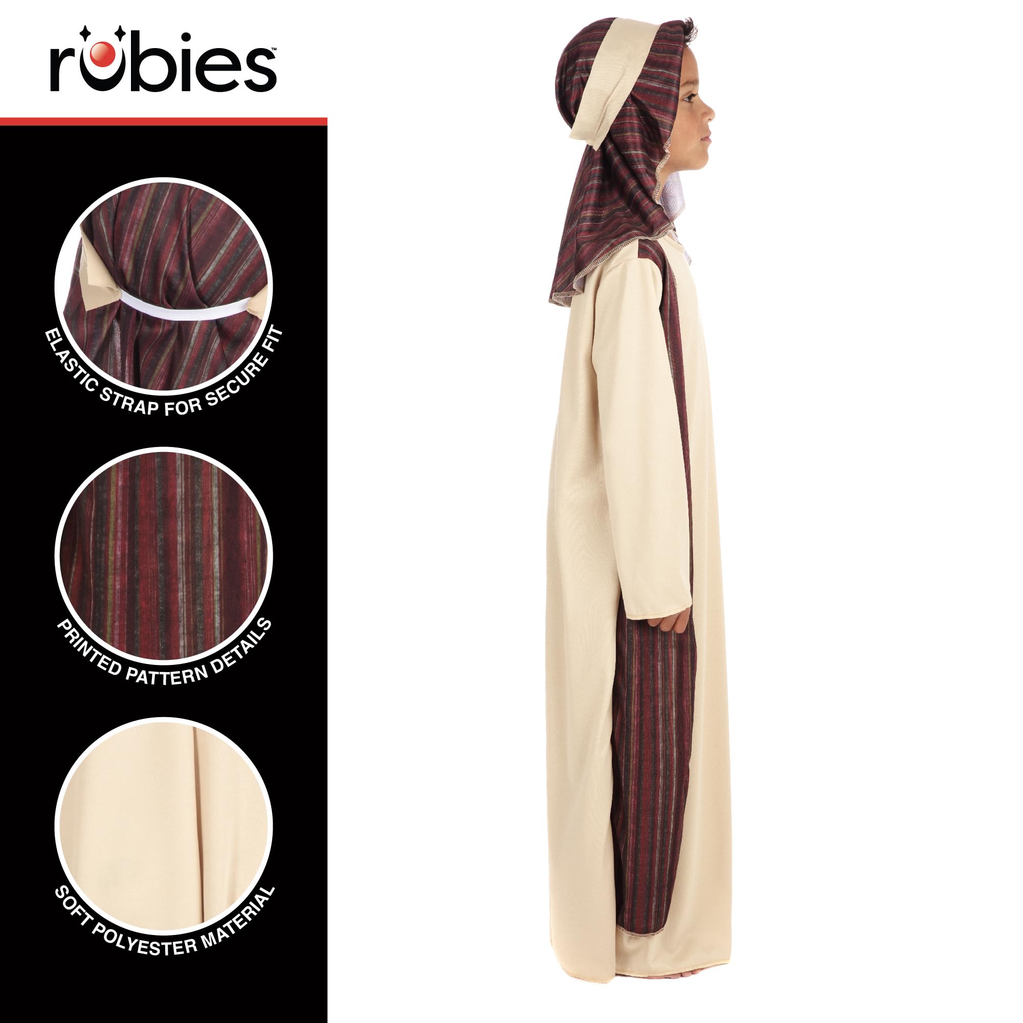 Bristol Novelty Shepherd Costume - Unisex Kids Fancy Dress for Ages 7-9 4