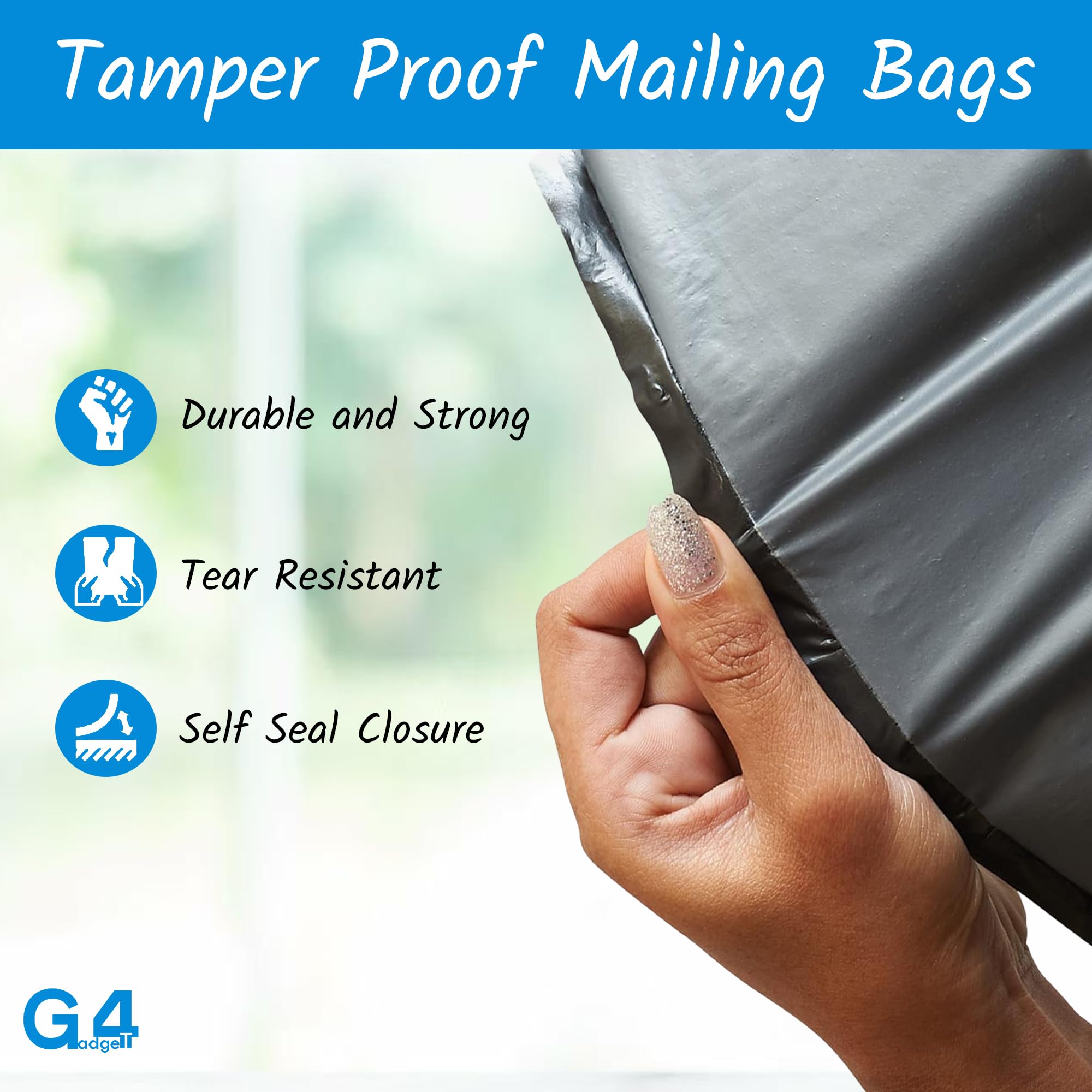 G4GADGET 50 Pack Large Grey Box Mailers | 17 x 24 Inches (425mm x 600mm) | LDPE 3