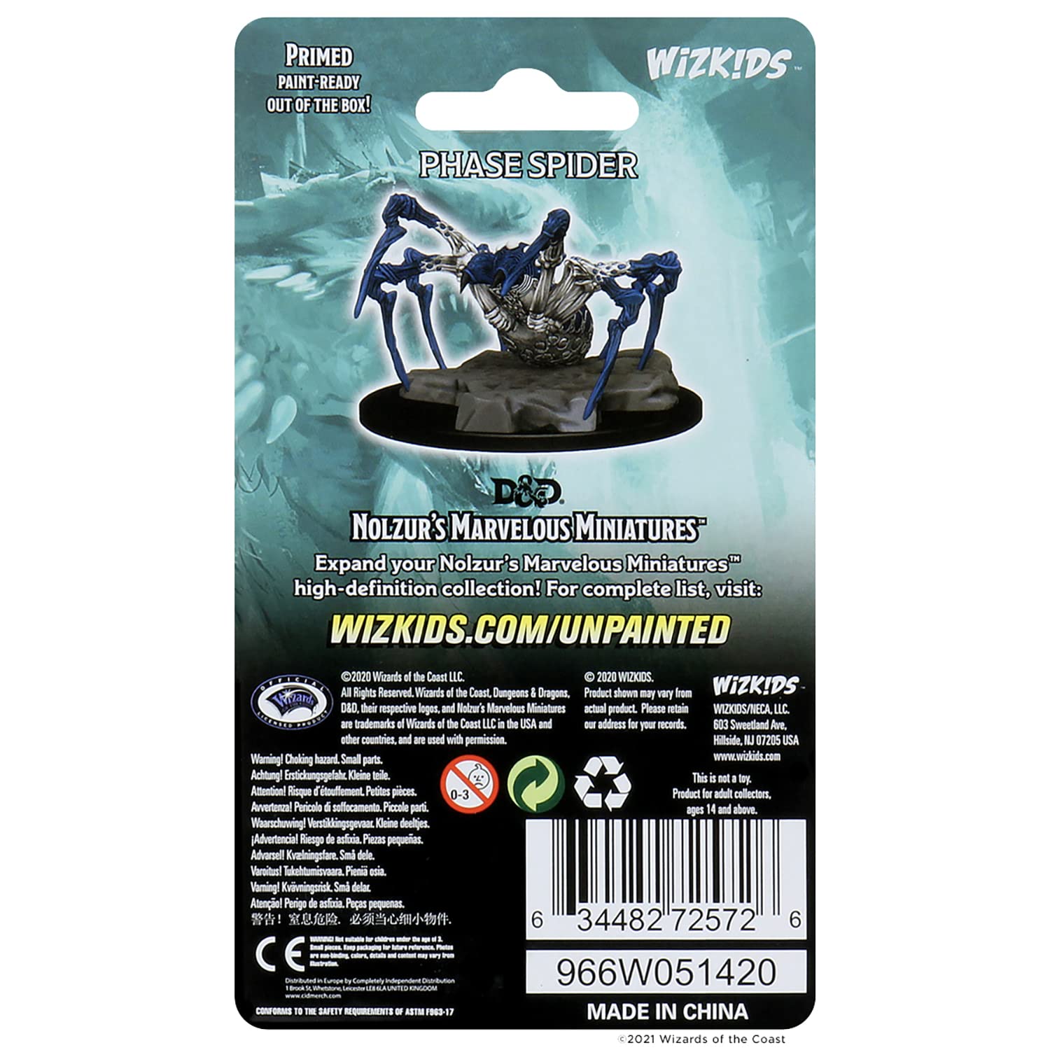 NECA Dungeons & Dragons Nolzur's Marvelous Unpainted Minis: Phase Spider Miniature Figure | Acrylic | 3.13 inches Wide 3