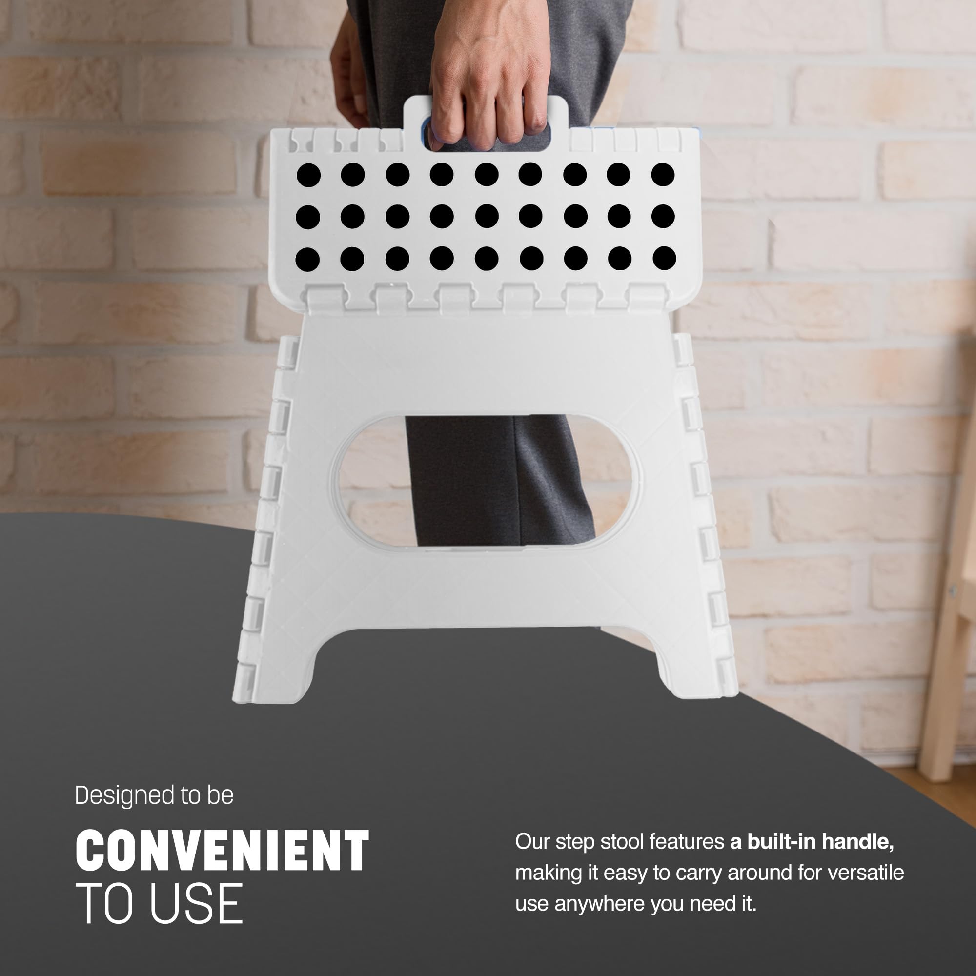 KEPLIN 11 Inch Heavy Duty Folding Step Stool | 150kg Capacity | Plastic 4