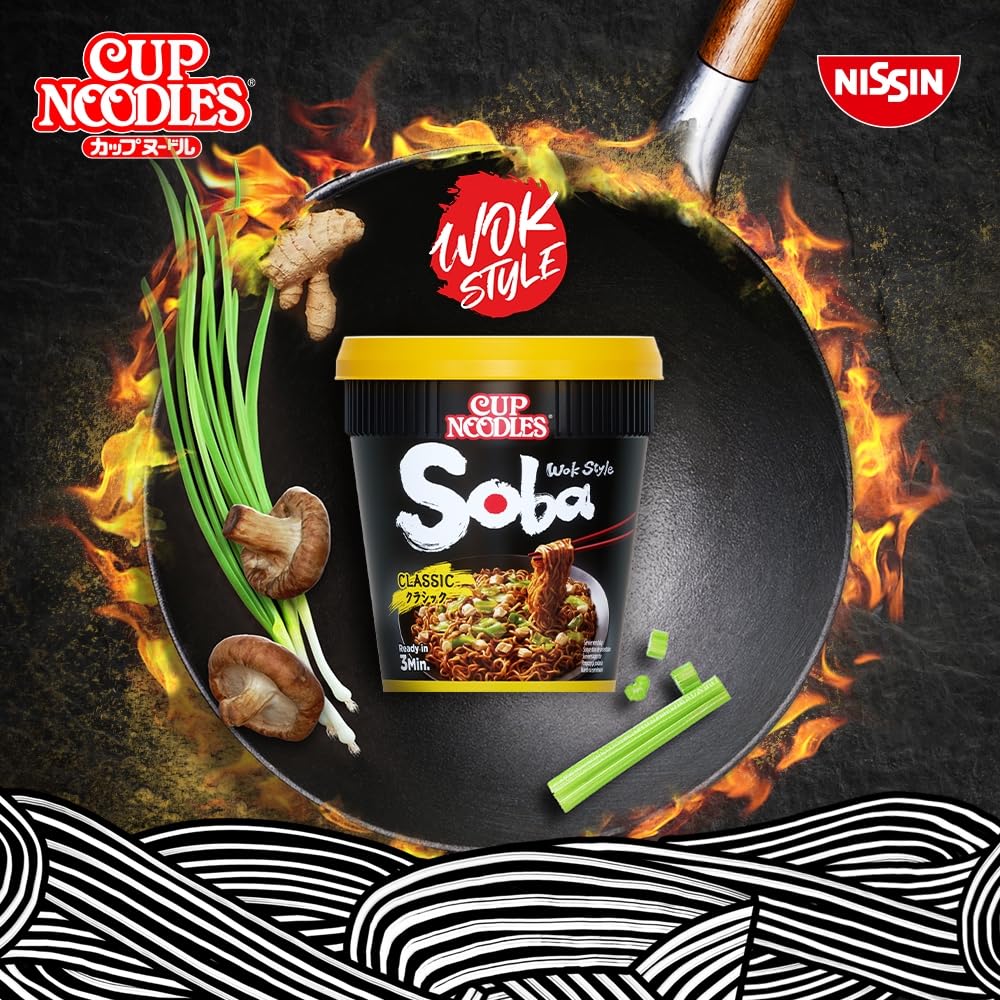 NISSIN Soba Wok Style Classic Flavoured Instant Noodles, 90 g 5