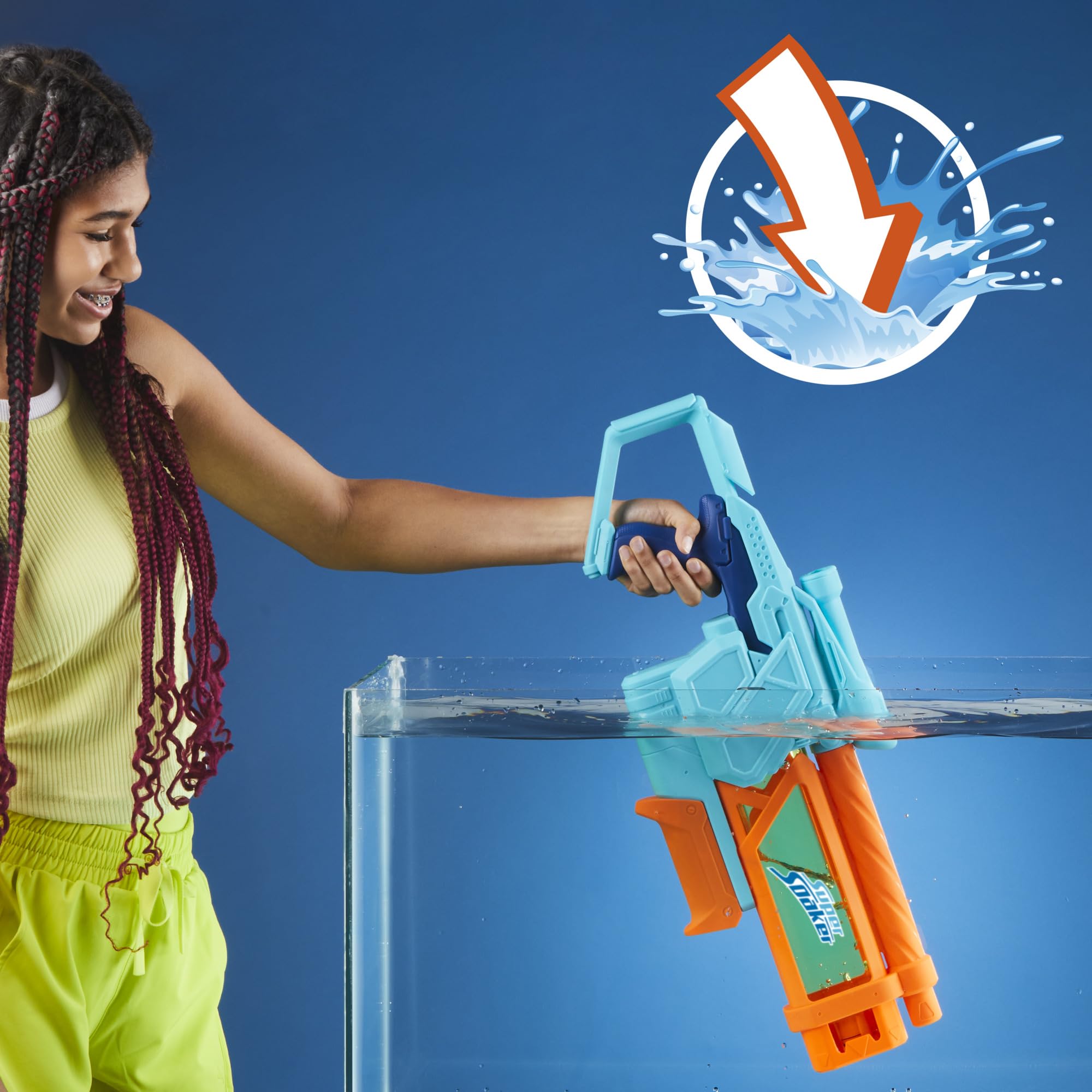 Super Soaker, Nerf Mega Dunk-Fill, Water Blaster, Water Toys, 1 Blaster, Pe 9
